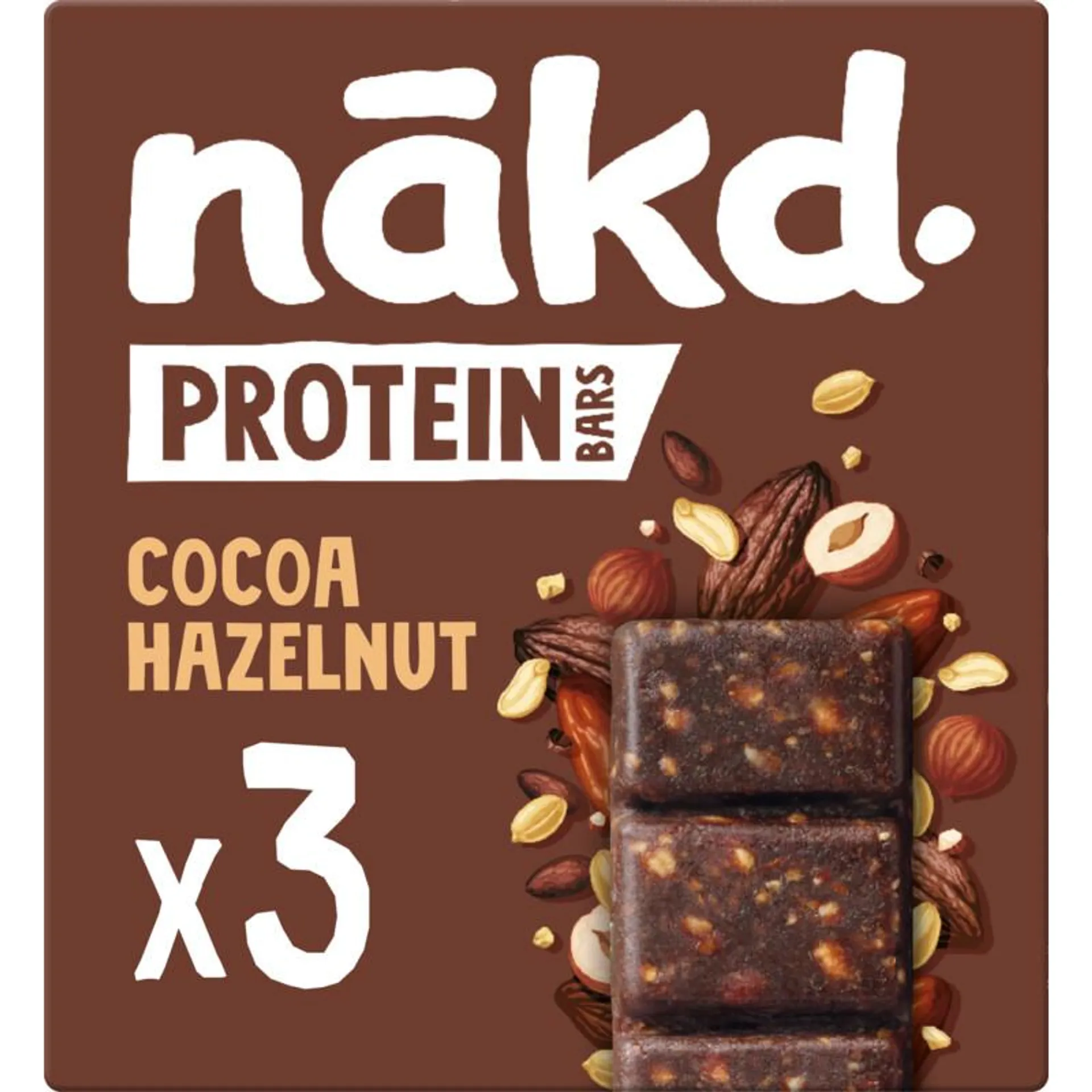 Nakd. Protein bars cocoa hazelnut