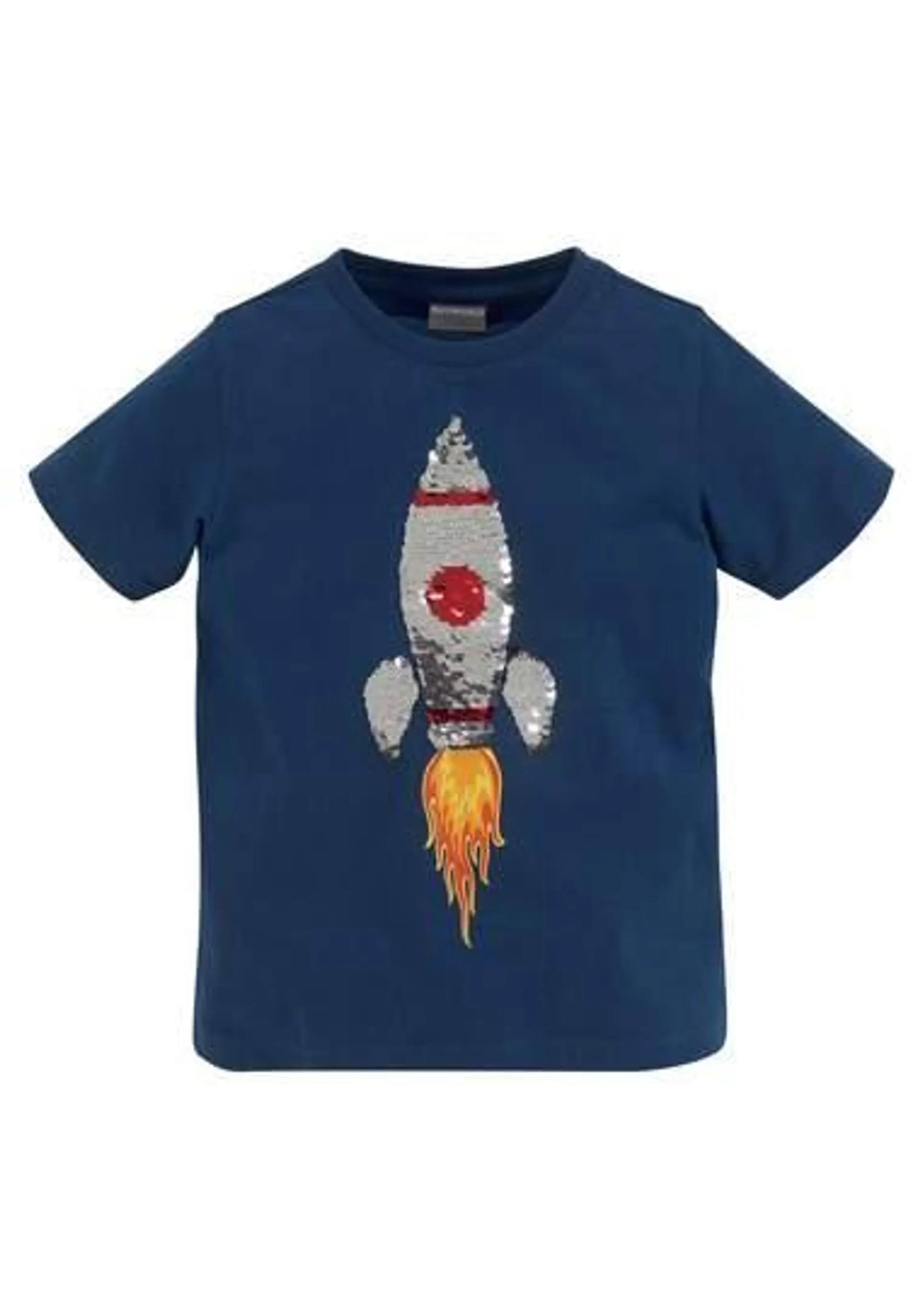 KIDSWORLD T-shirt Raket van omkeerbare pailletten