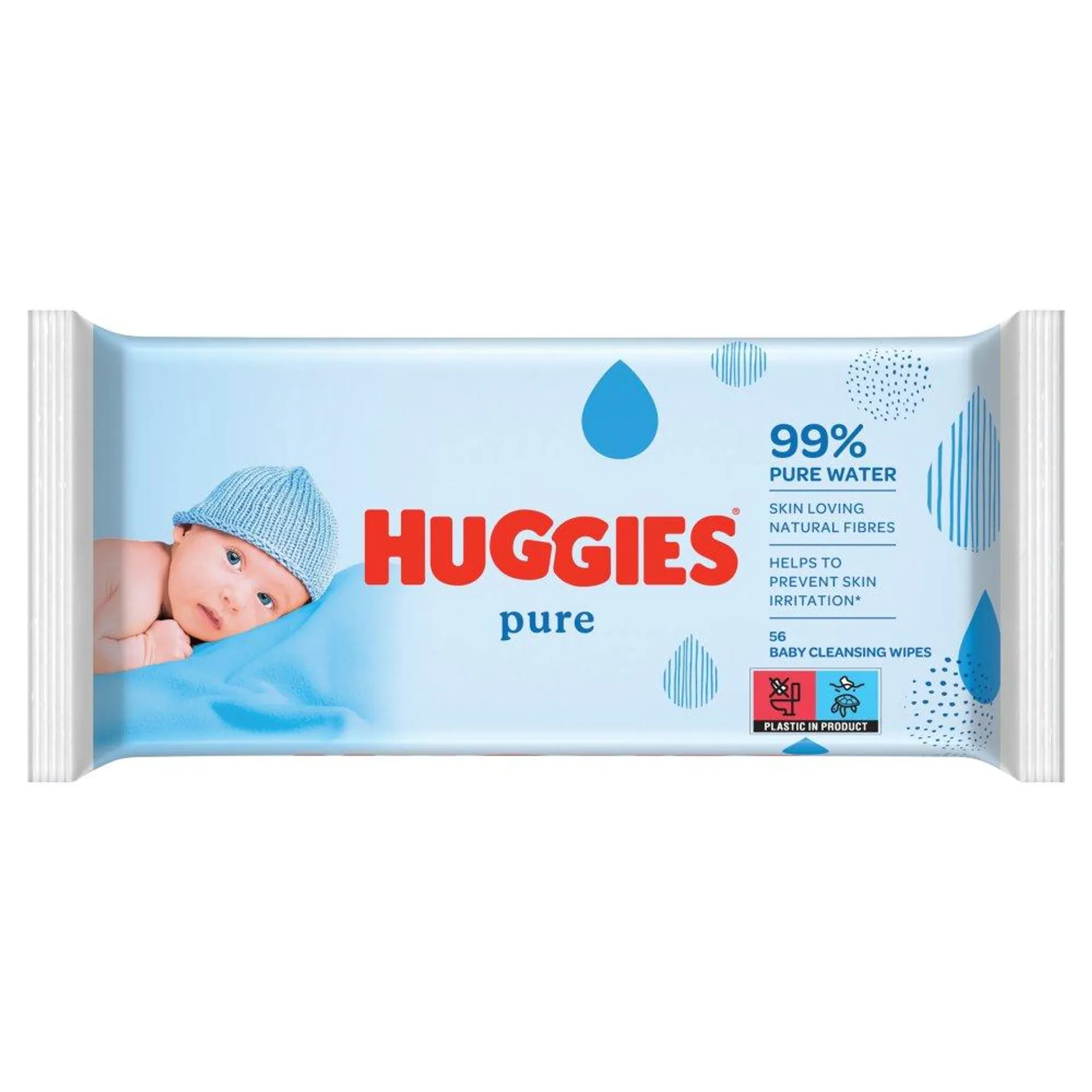 Huggies Baby Cleansing Wipes Pure 56 Stuks