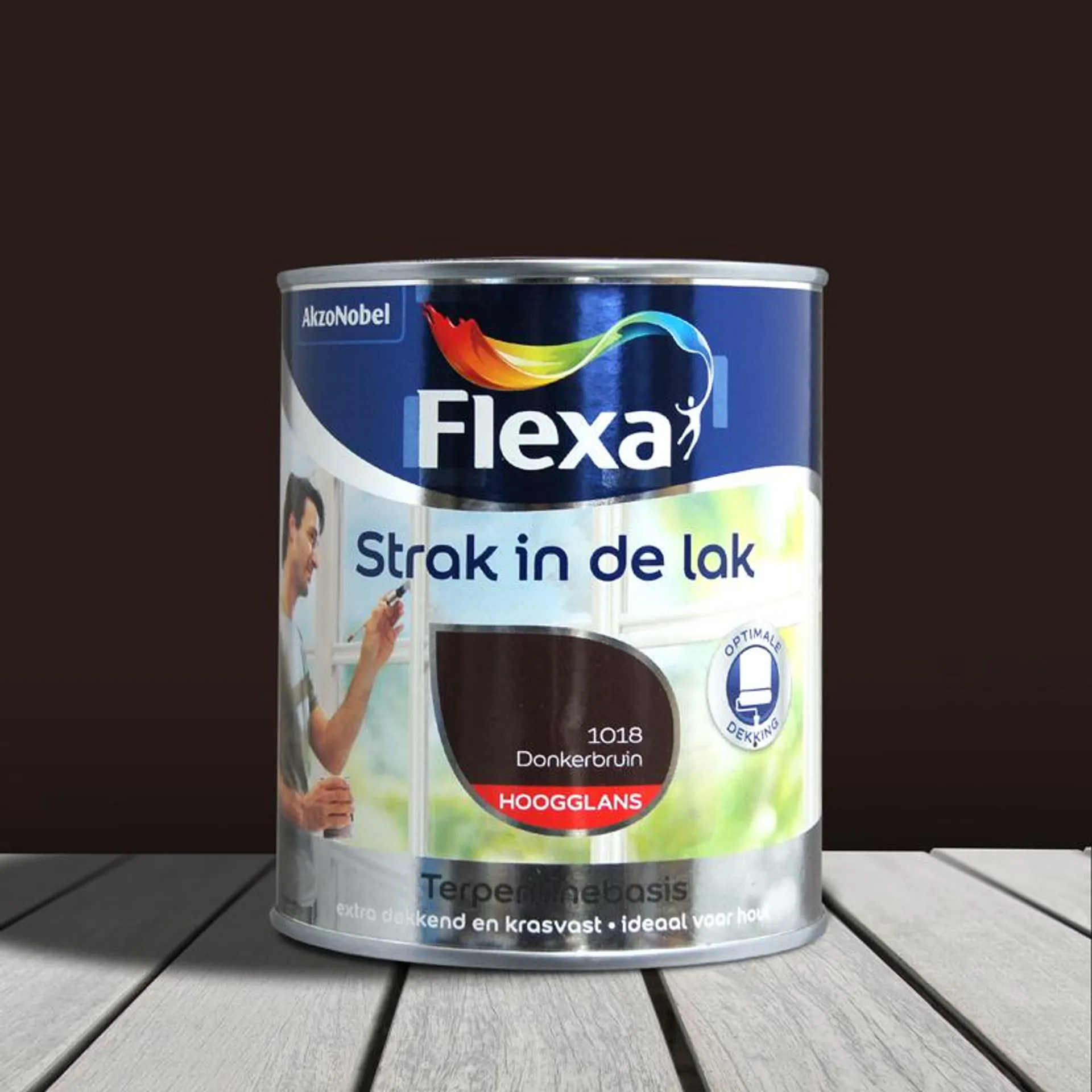 Flexa Strak In De Lak Hoogglans Donkerbruin 1018