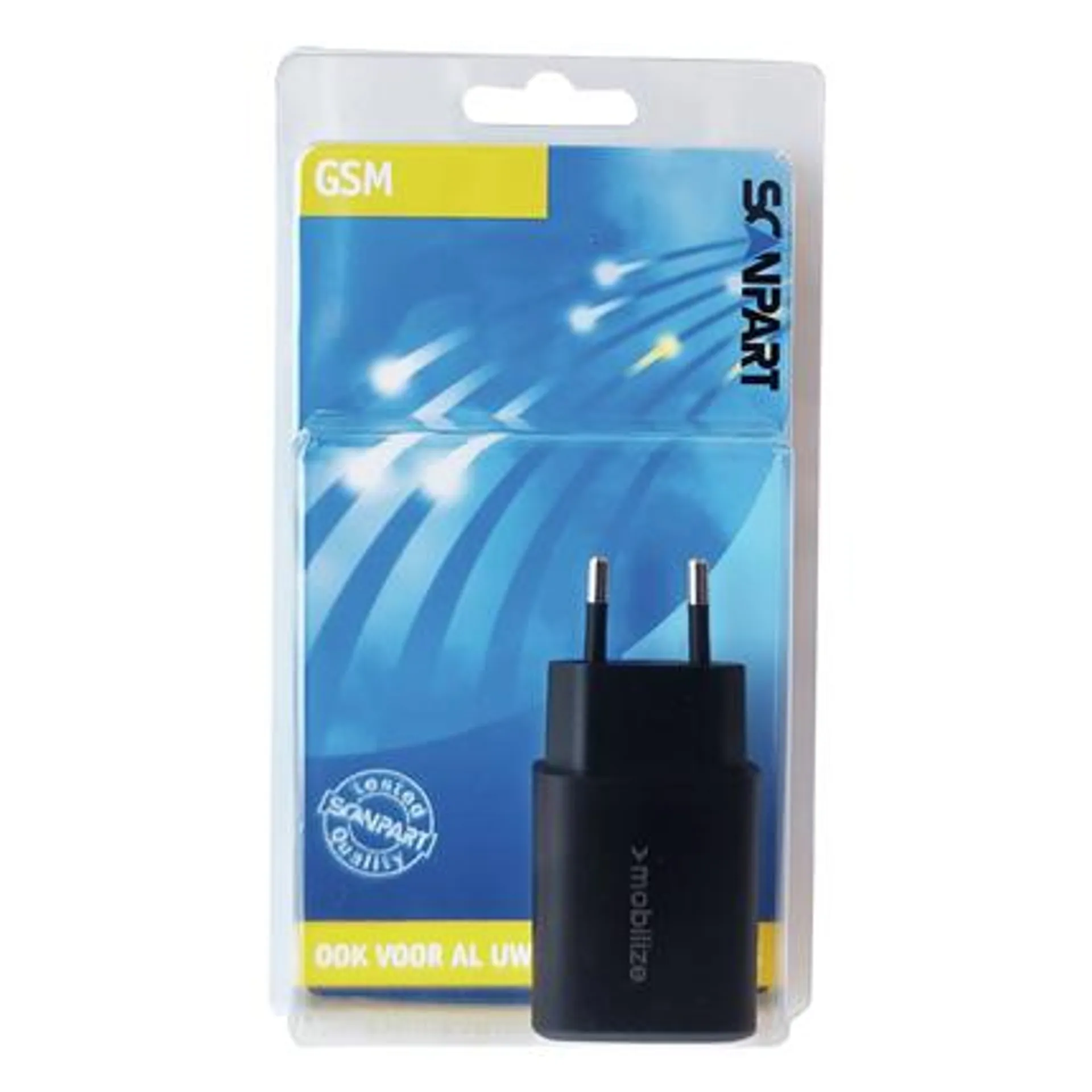 Scanpart USB-A+C snellader 25W zwart