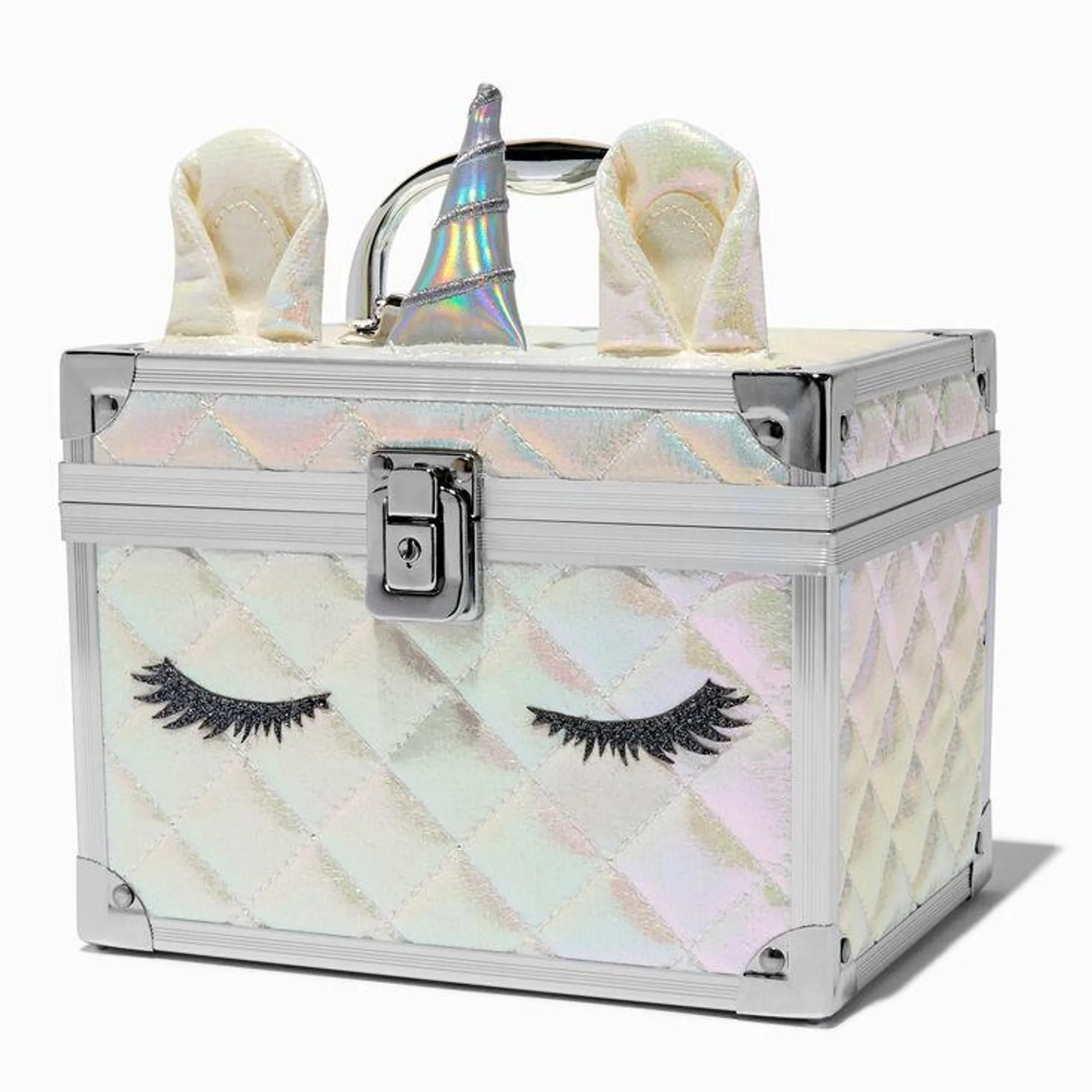 White Iridescent Unicorn Lock Box