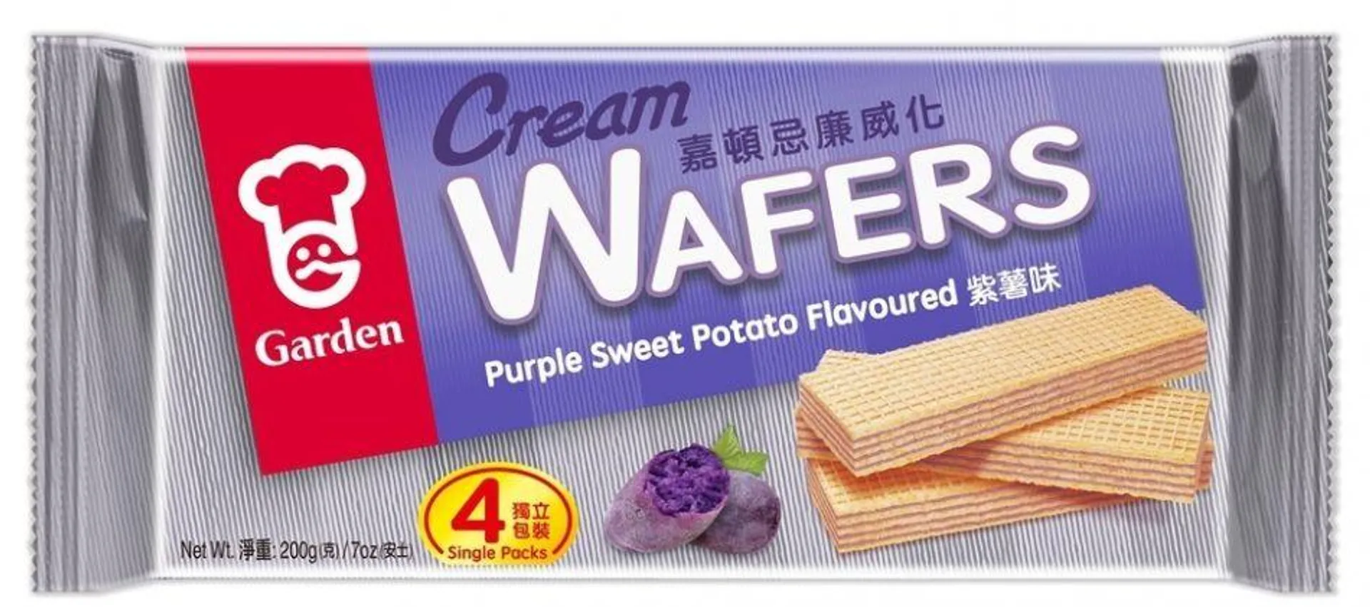 Garden Wafels Paarse Zoete Aardappel Smaak 200g