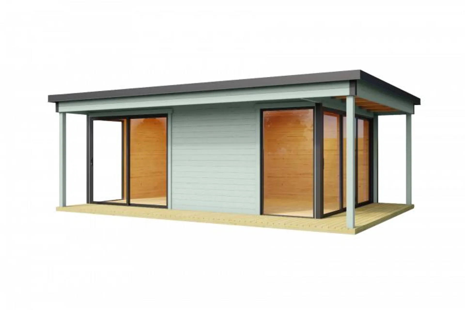 Lasita Maja Tuinhuis Domeo 3 Loggia Glaciergreen/Anthracite