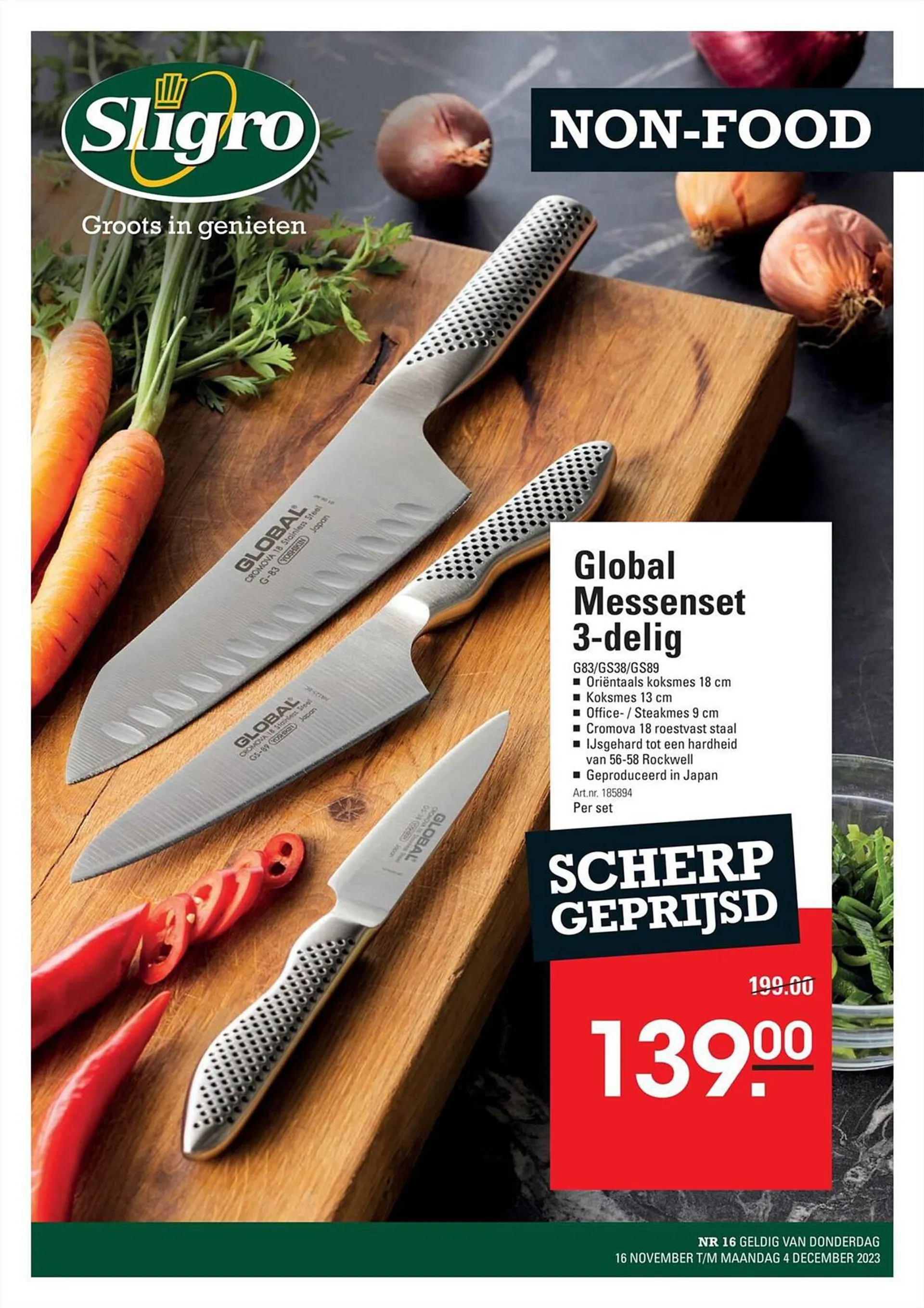 Sligro Non-Food folder van 16 november tot 4 december 2023 - Folder pagina 1