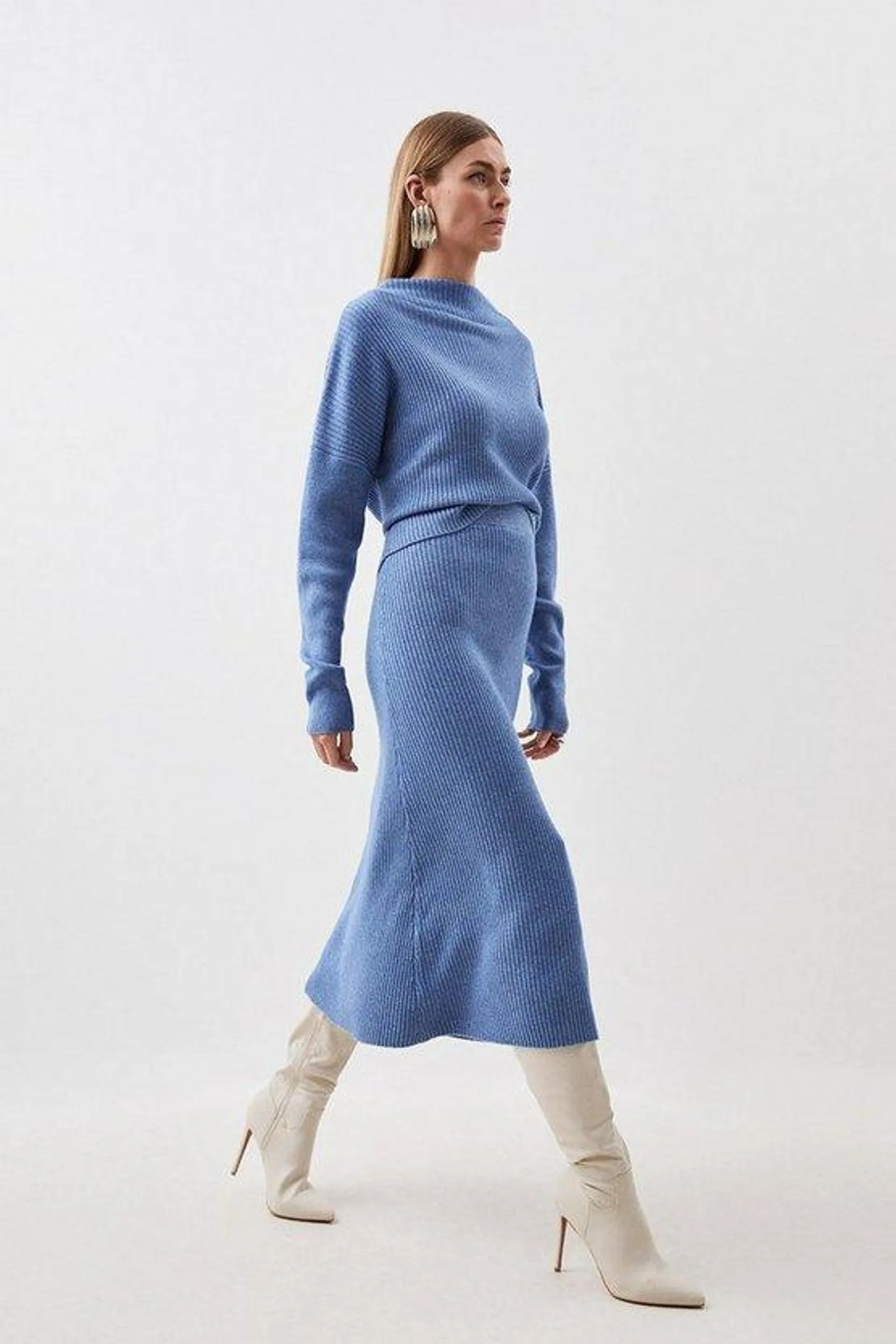 Cashmere Wool Knit Skirt