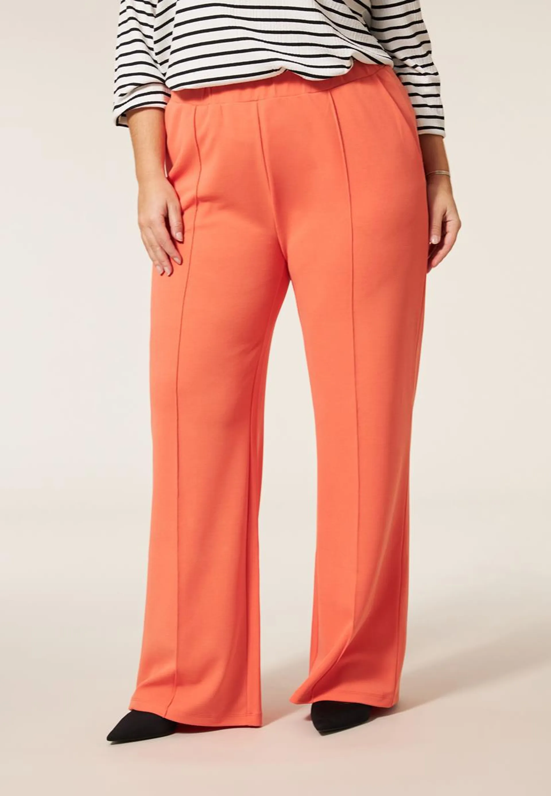 Broek wide leg oranje 32"