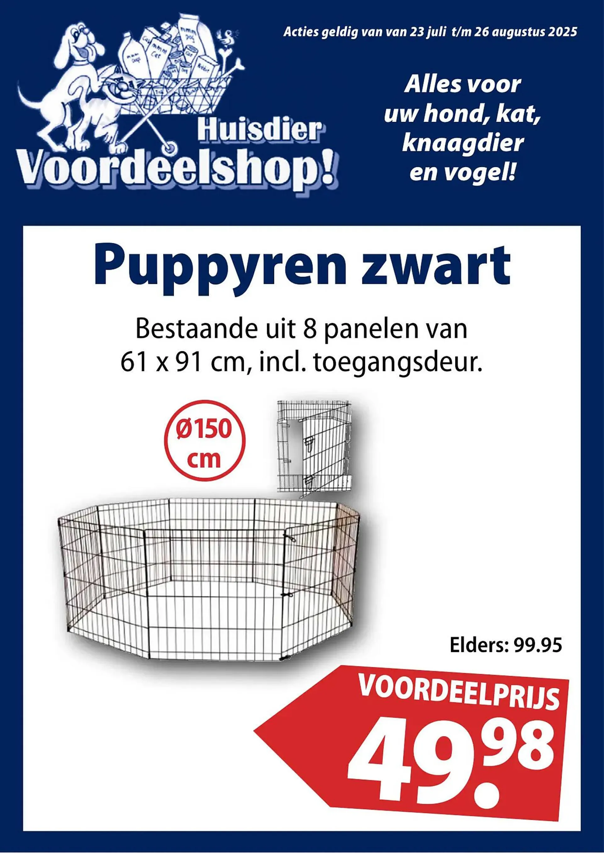 Huisdier Voordeelshop folder van 10 augustus tot 26 augustus 2025 - Folder pagina 1