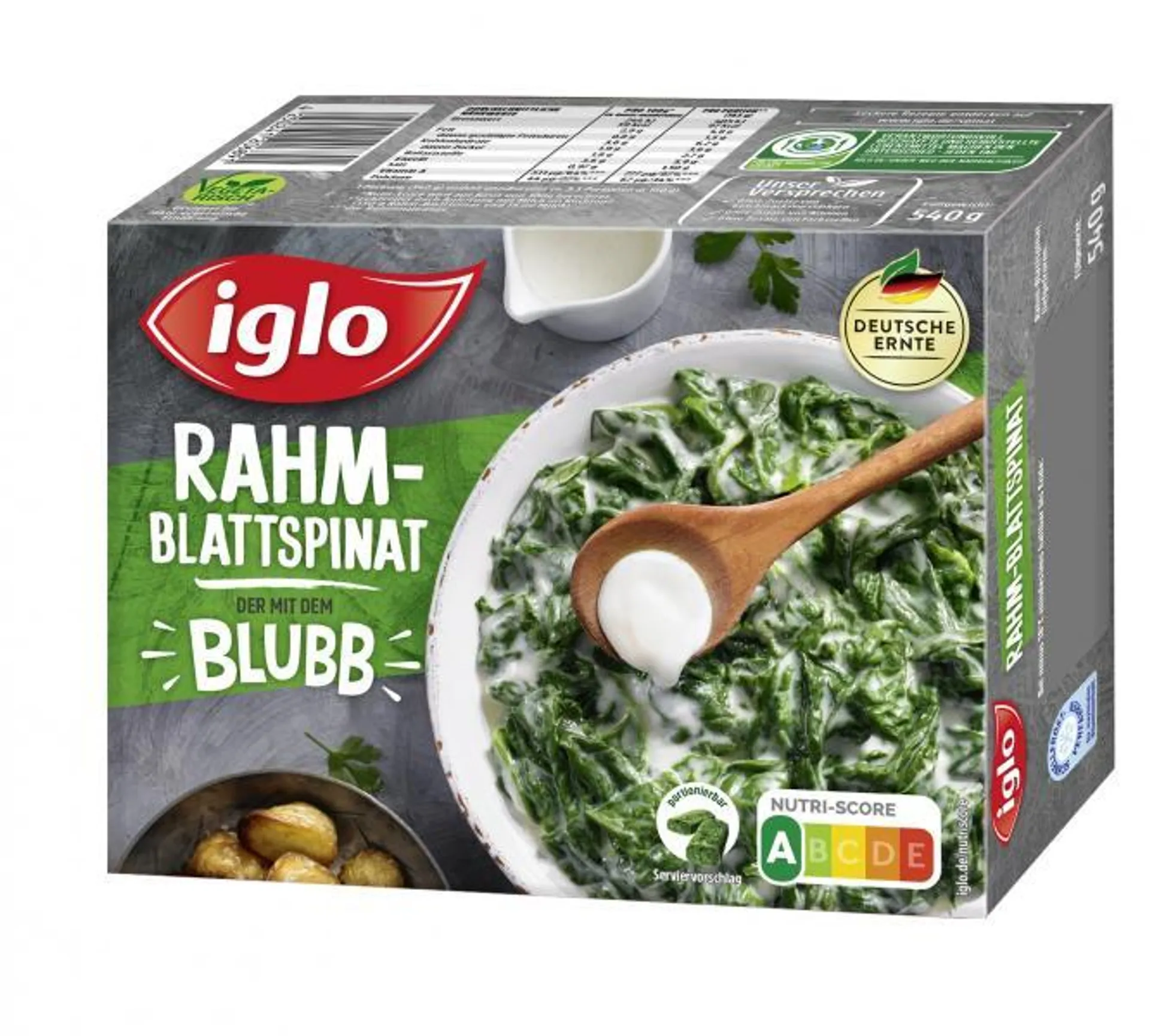 Iglo Rahm-Blattspinat 540 g