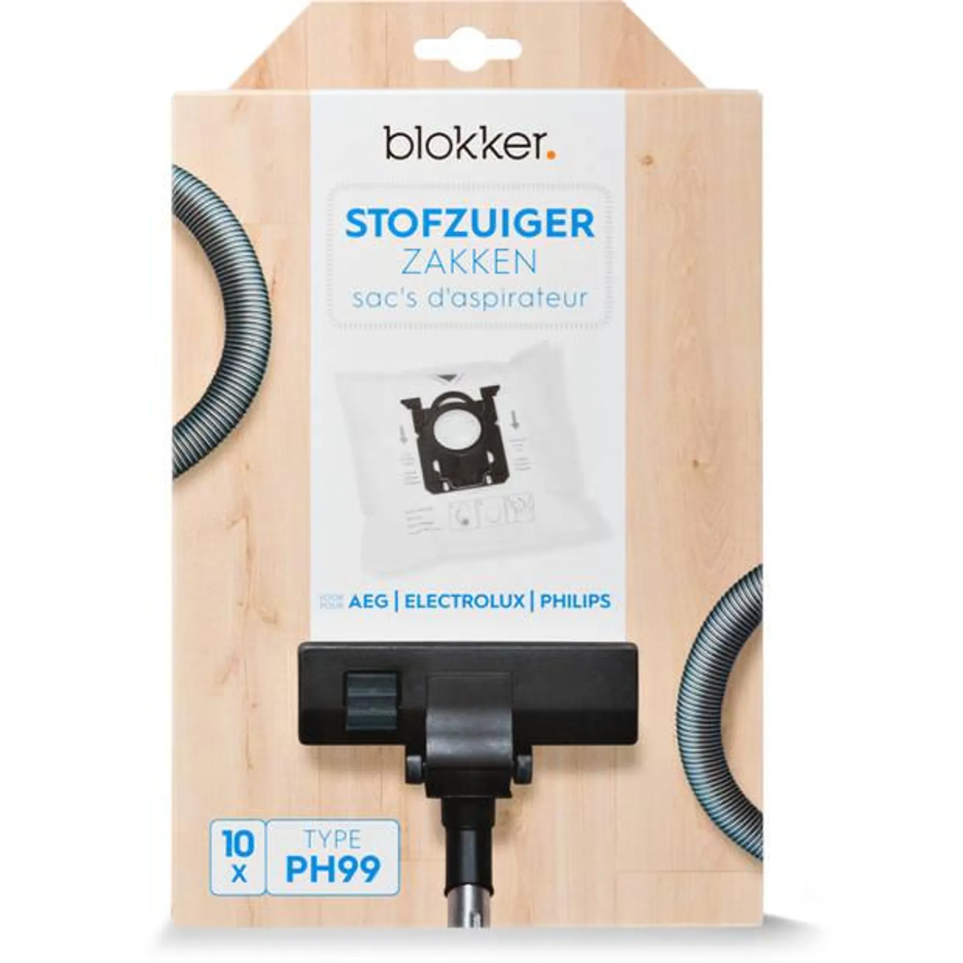 Blokker stofzuigerzak AEG, Electrolux, Philips s-bag ph99 - 10 stuks