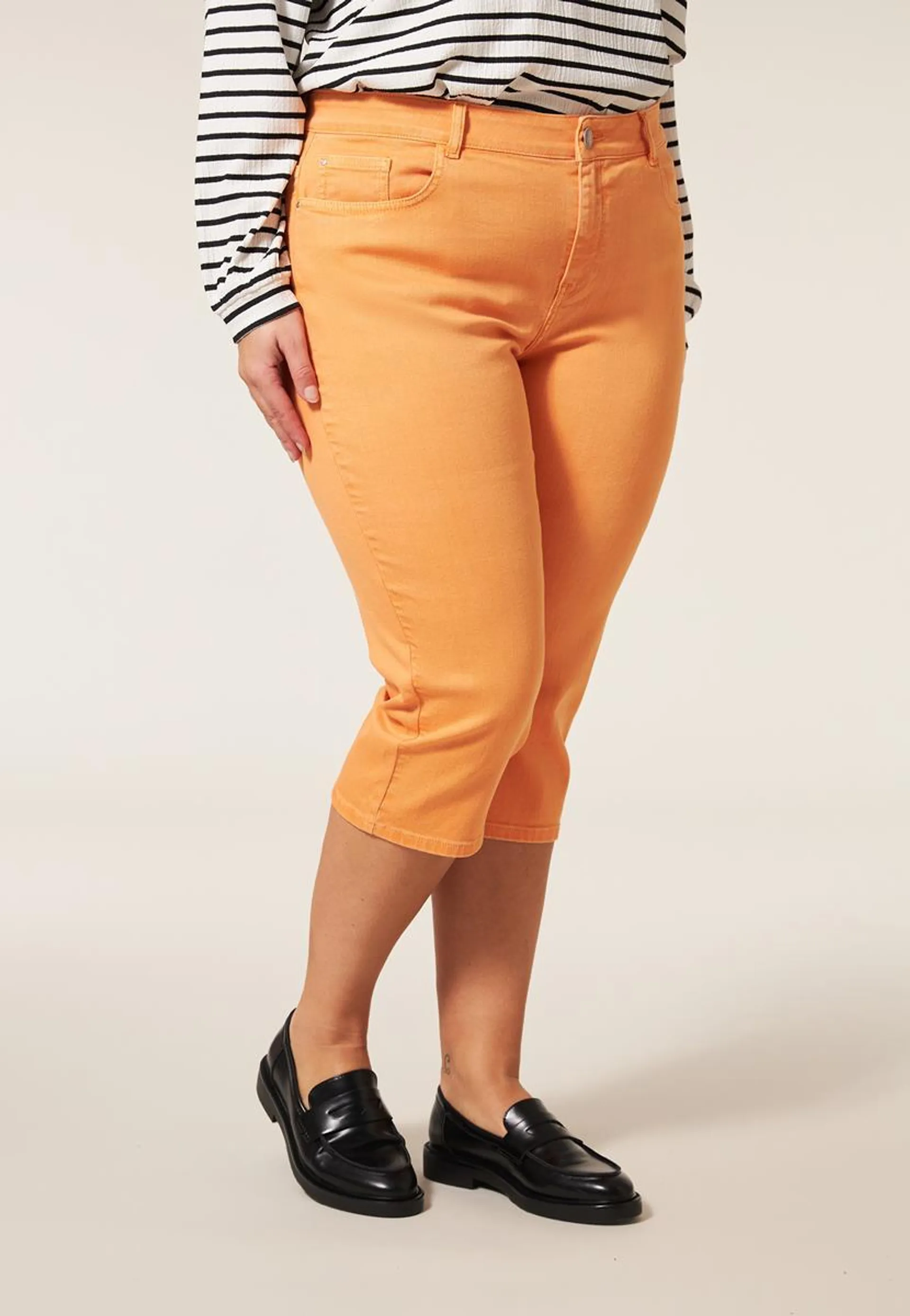 Jeans capri oranje