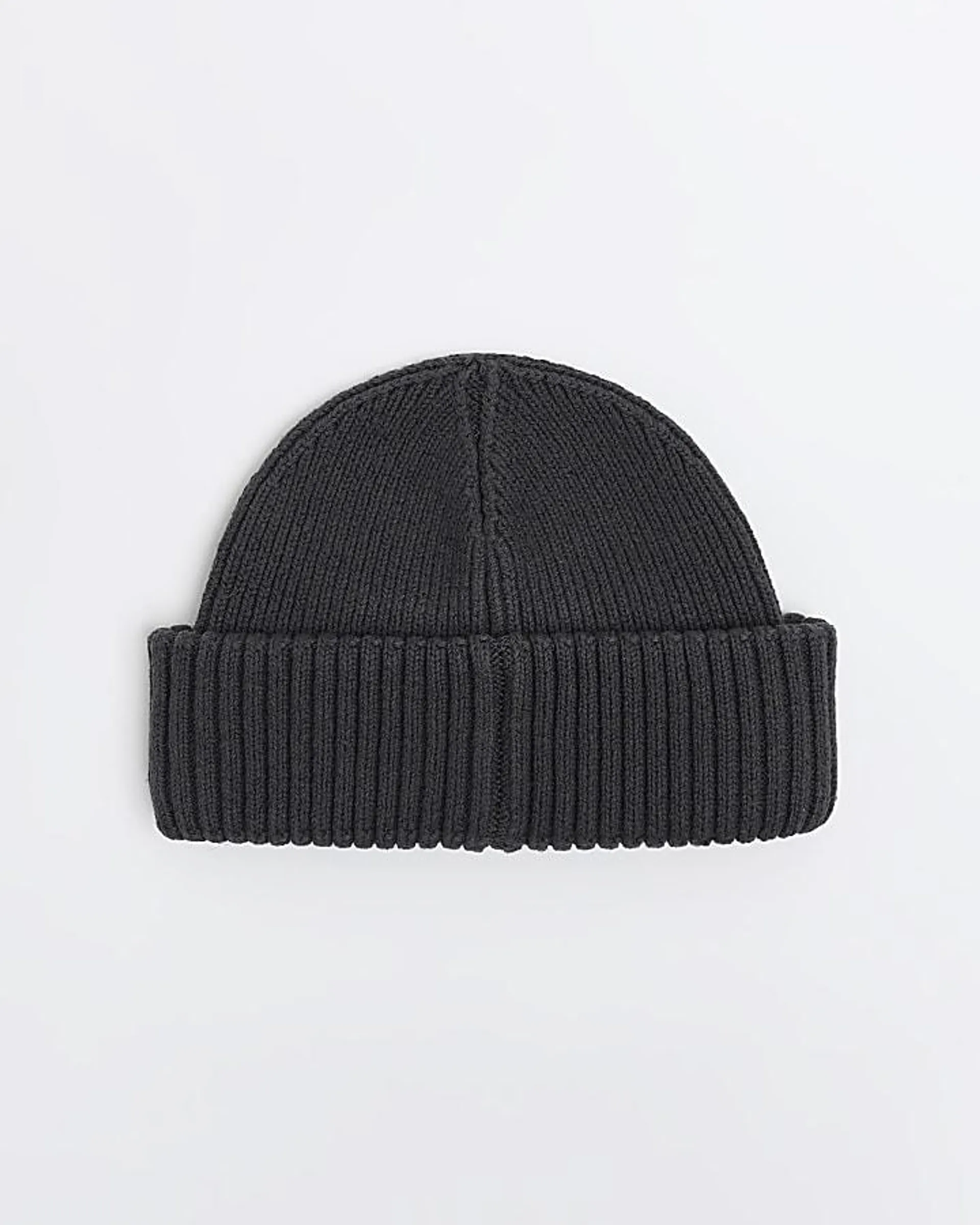 Grey knitted docker beanie