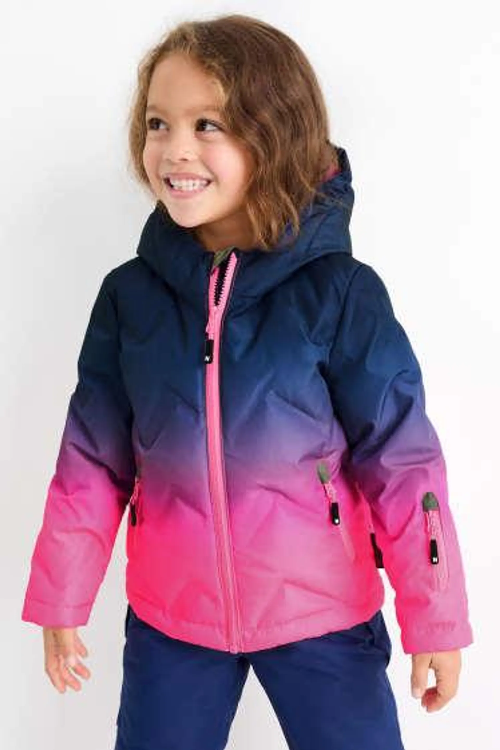 Ski jacket with hood - water-repellent