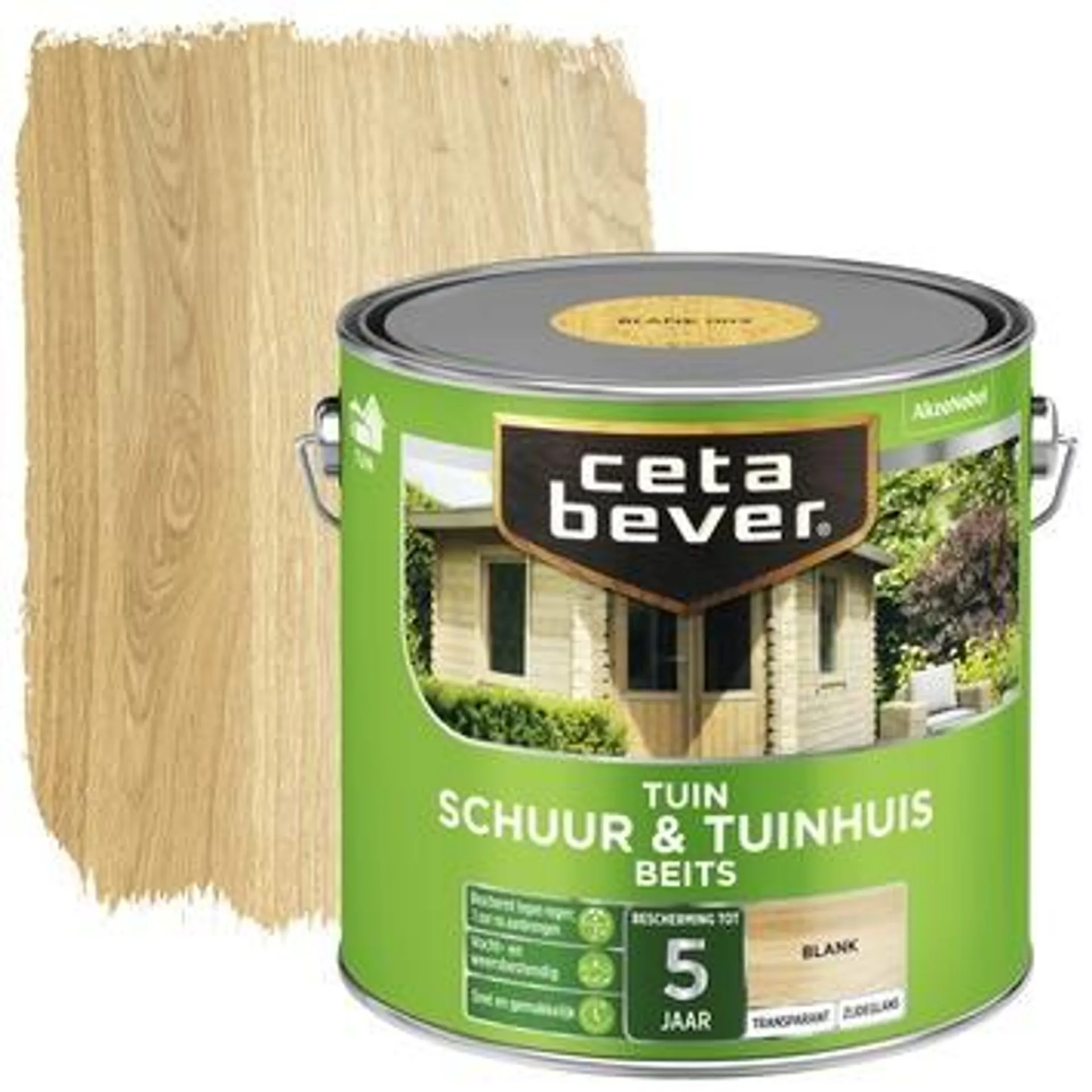 CetaBever Tuinbeits Schuur & Tuinhuis transparant blank 2,5 L