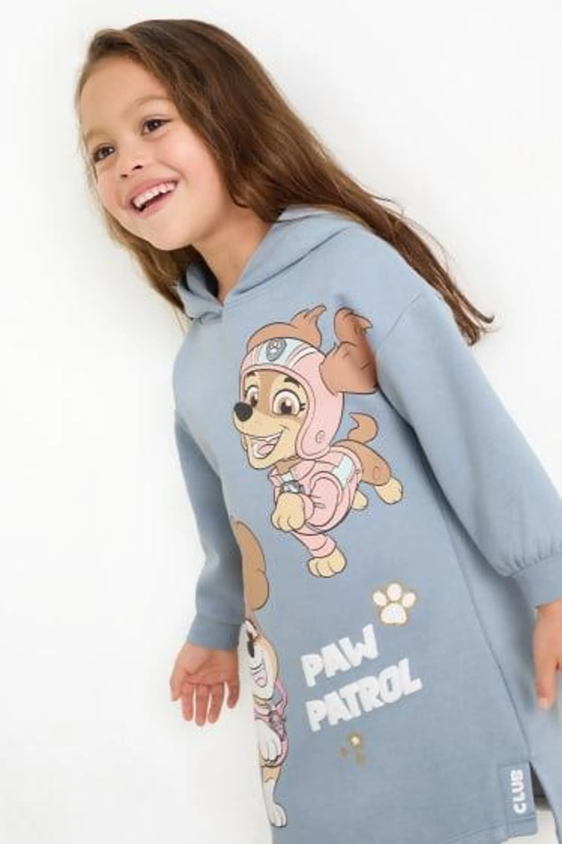 PAW Patrol - Skye en Liberty - jurk van sweatstof met capuchon