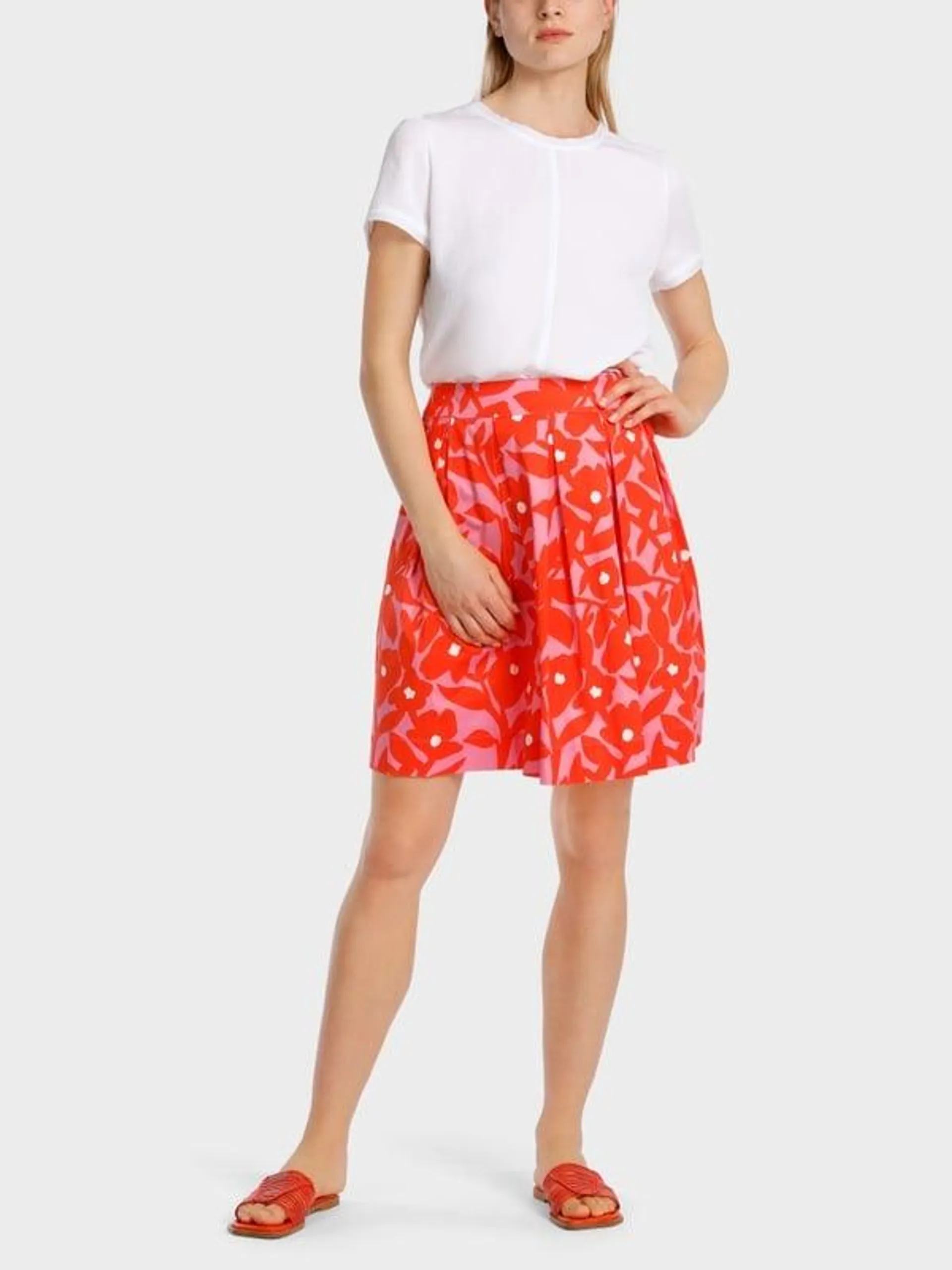 Rok met ton-sur-ton bloemenprint