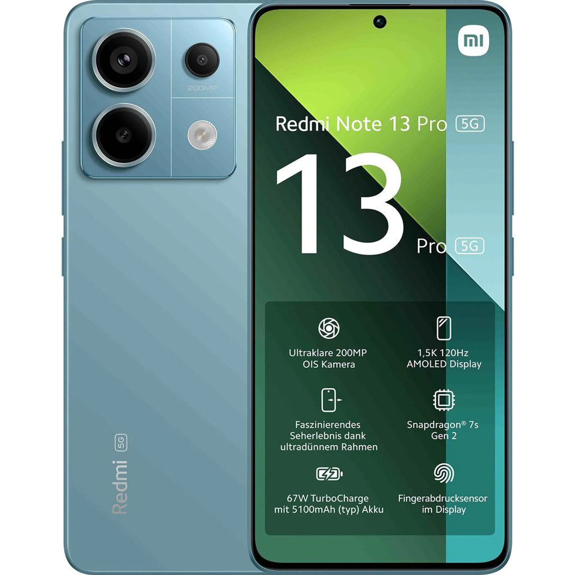 Redmi Note 13 Pro 5G 8GB + 256GB Ocean Teal Smartphone