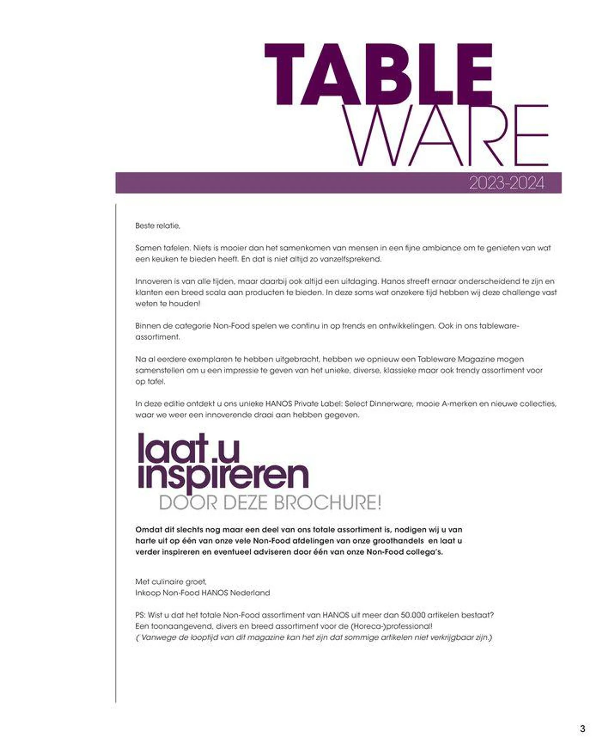 Tableware Magazine 2023-2024 van 9 december tot 31 december 2024 - Folder pagina 3