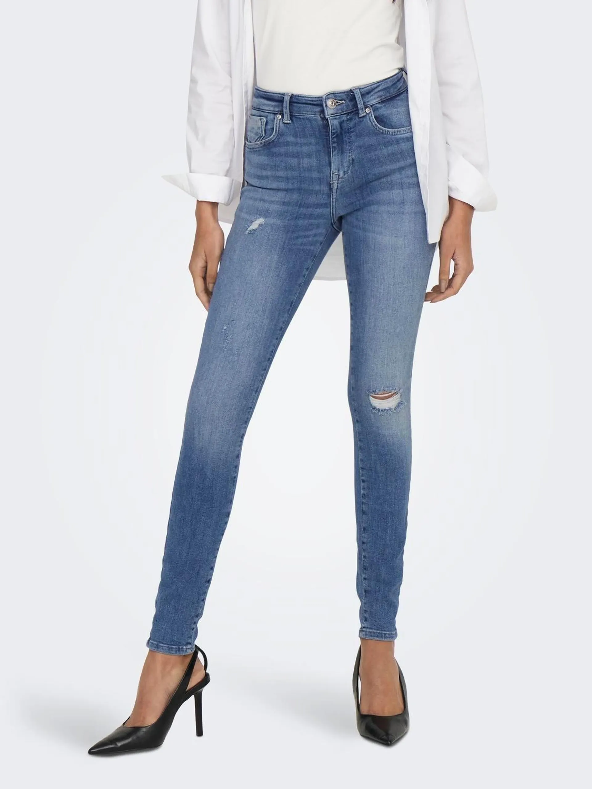 ONLPower Life Mid Push Skinny jeans