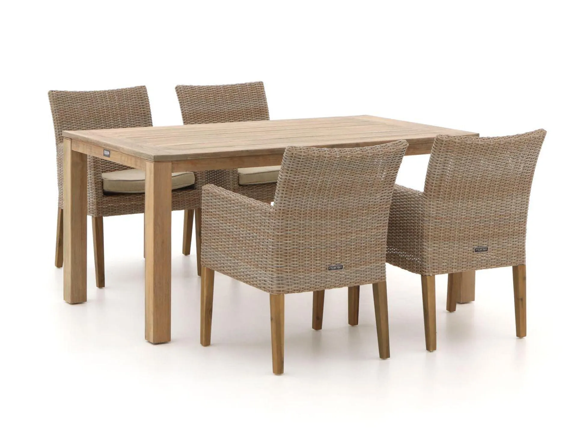 Intenso Lesa/ROUGH-S 160cm dining tuinset 5-delig