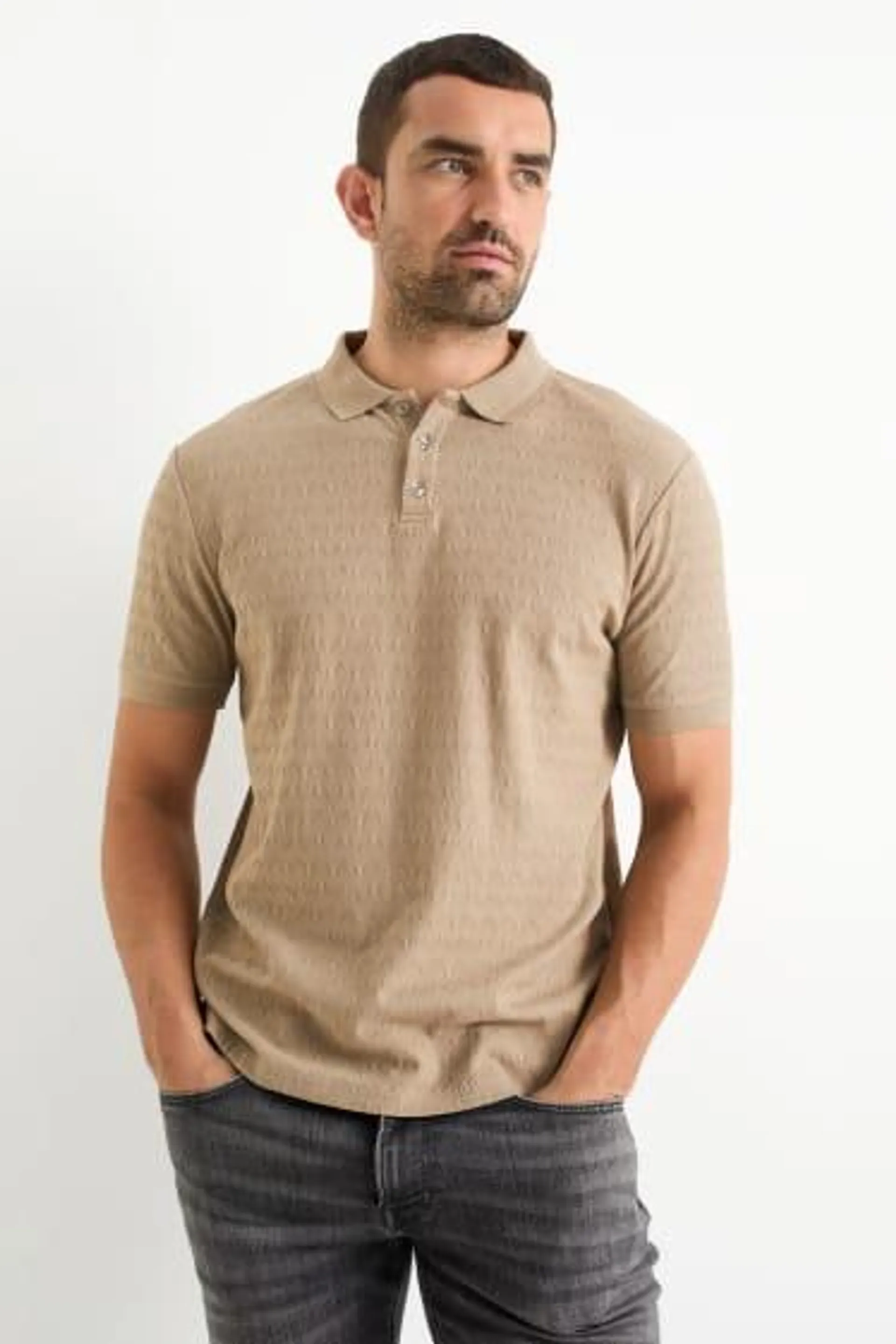 Polo shirt - textured