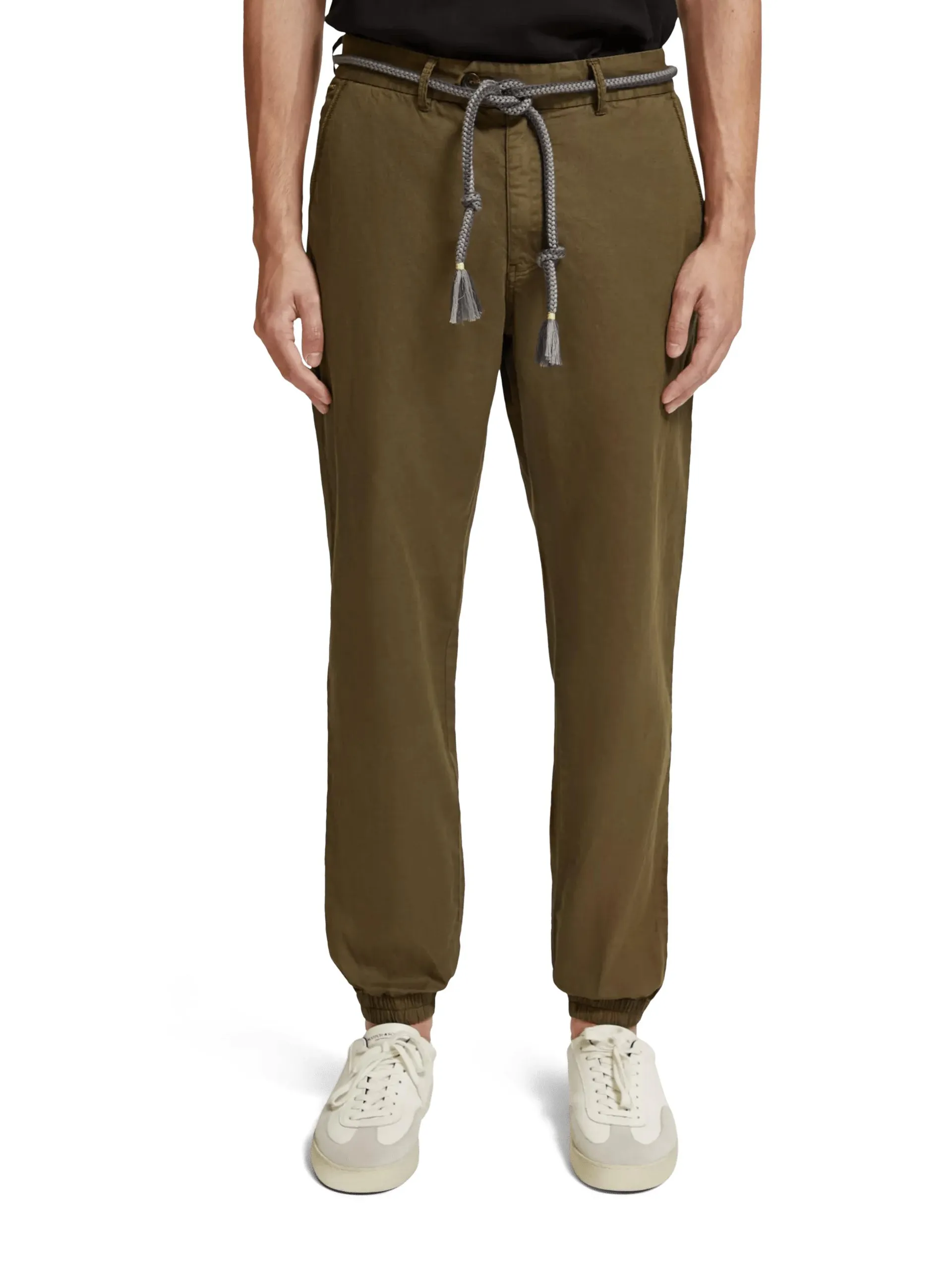 Relaxed linen-blended chino jogger