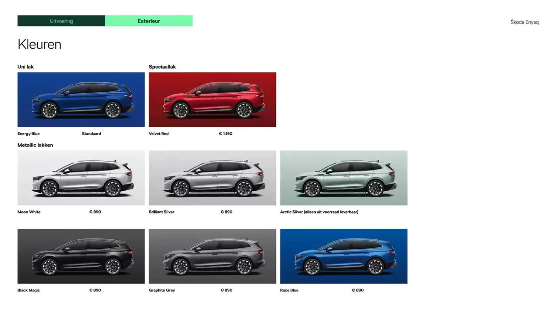 Škoda Enyaq prijslijst per 1 oktober 2024 van 29 oktober tot 29 oktober 2025 - Folder pagina 8