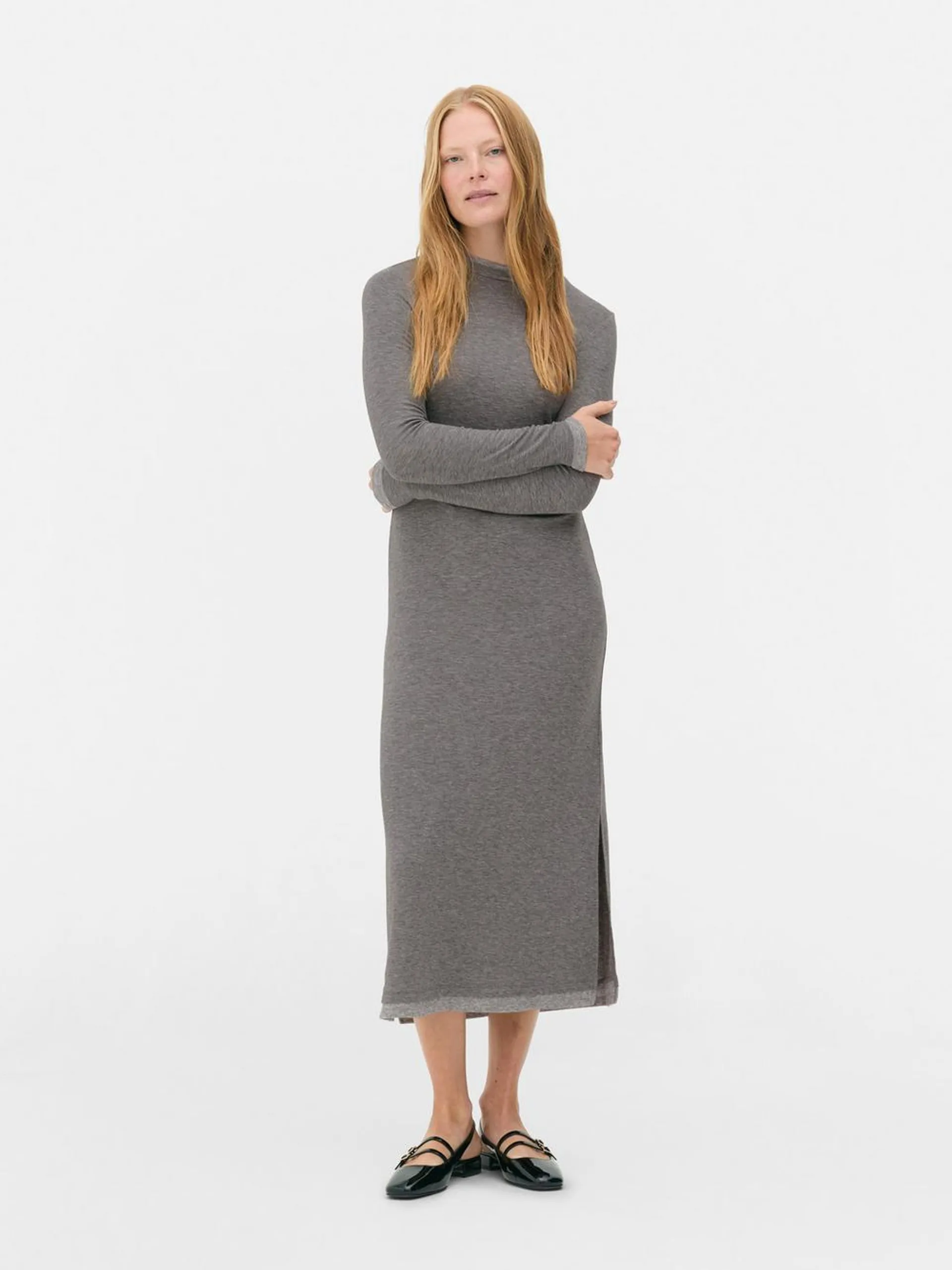 The Edit Double Layer Midi Dress