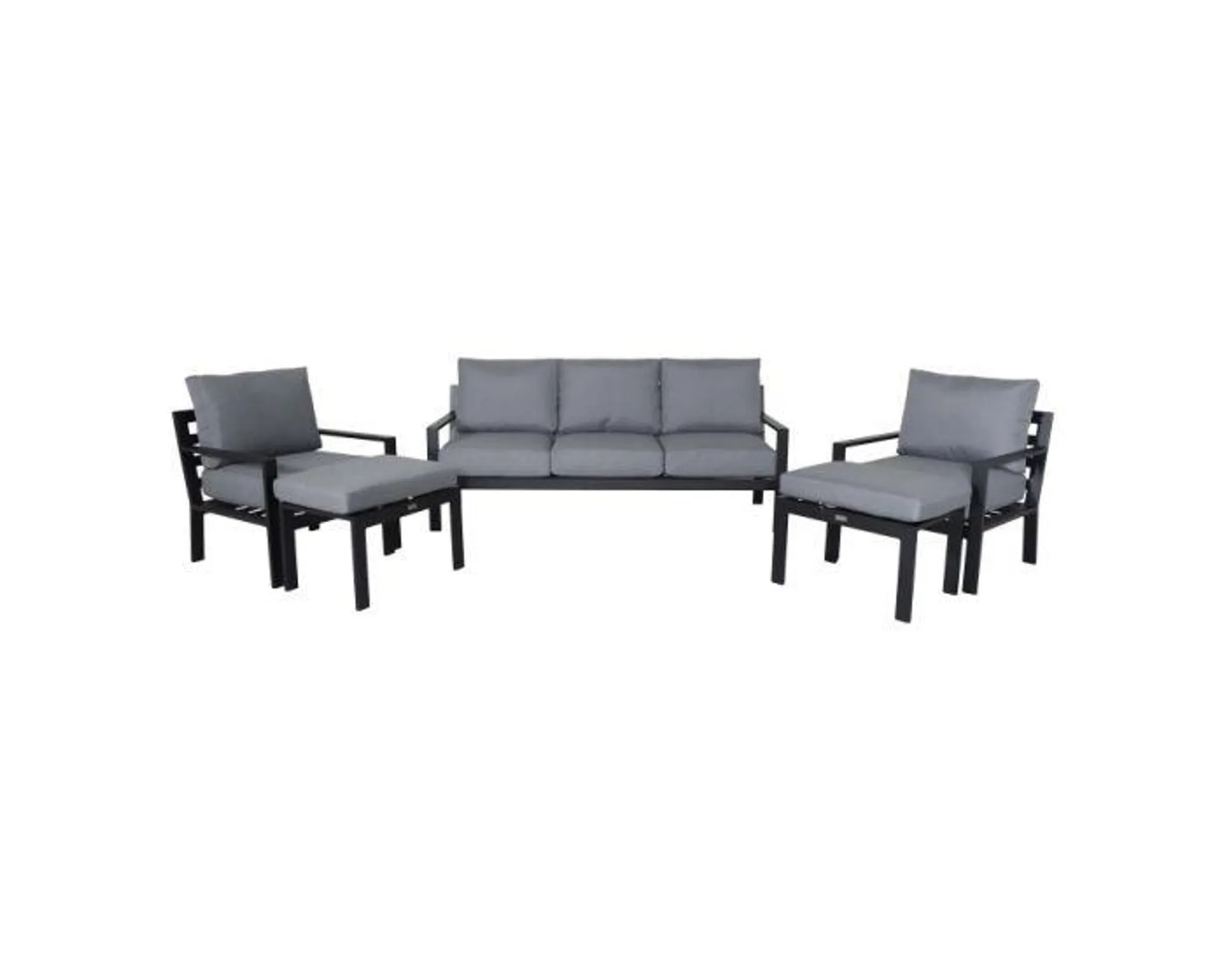 Dining Loungeset "Eva" - aluminium antraciet - Pure Garden & Living