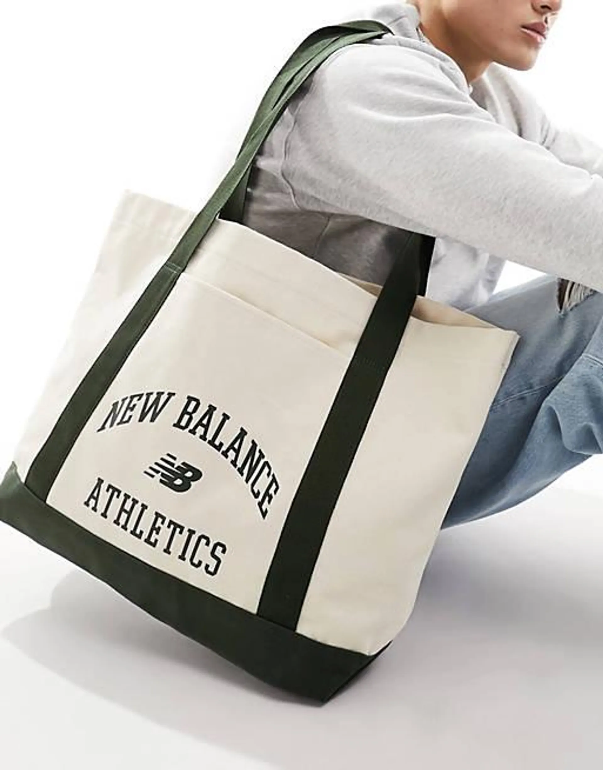 New Balance - Athletics - Tote tas in gebroken wit en groen