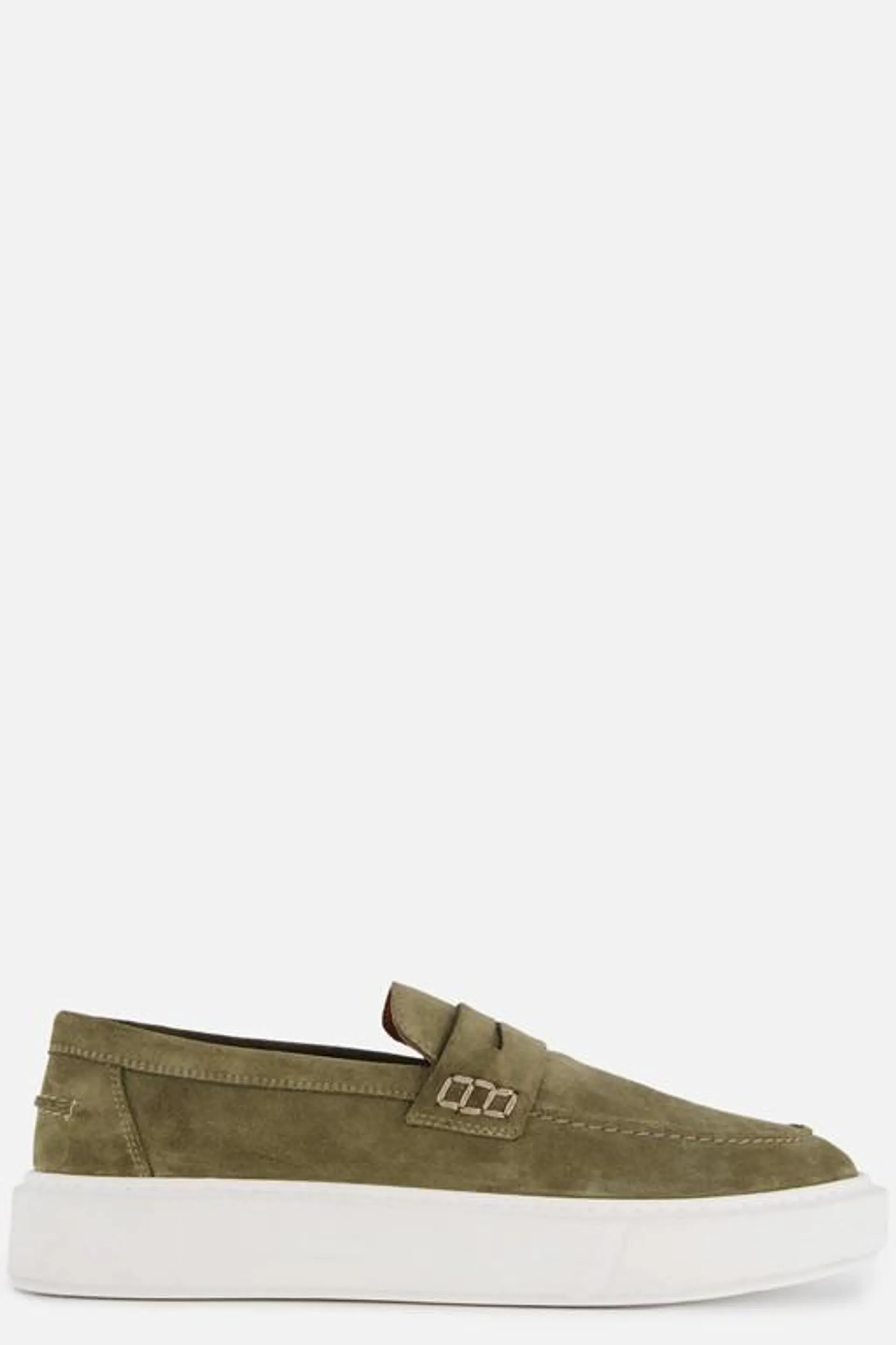 Instappers groen Suede