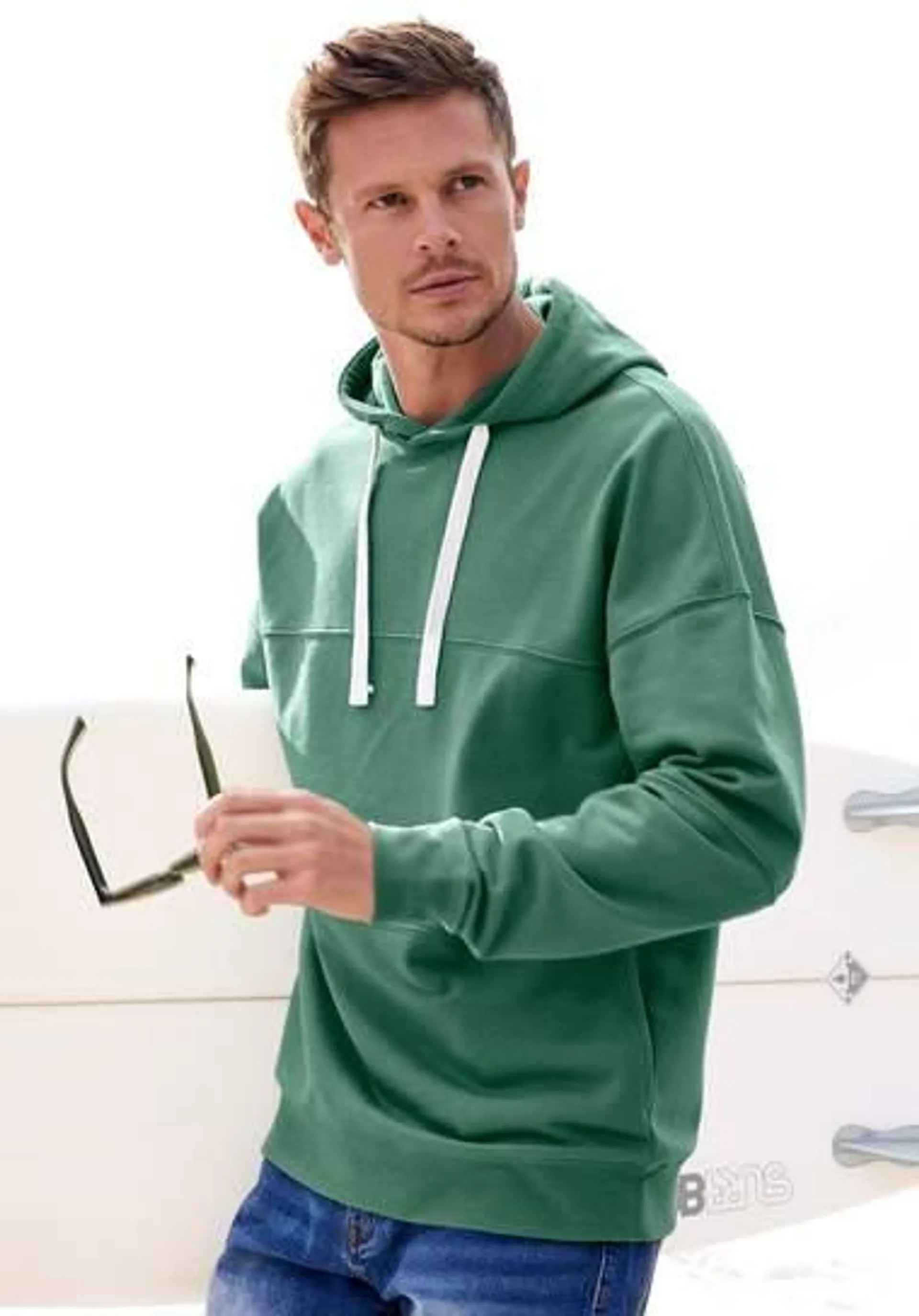 H.I.S Hoodie Langarm sweater met capuchon, van katoenmix