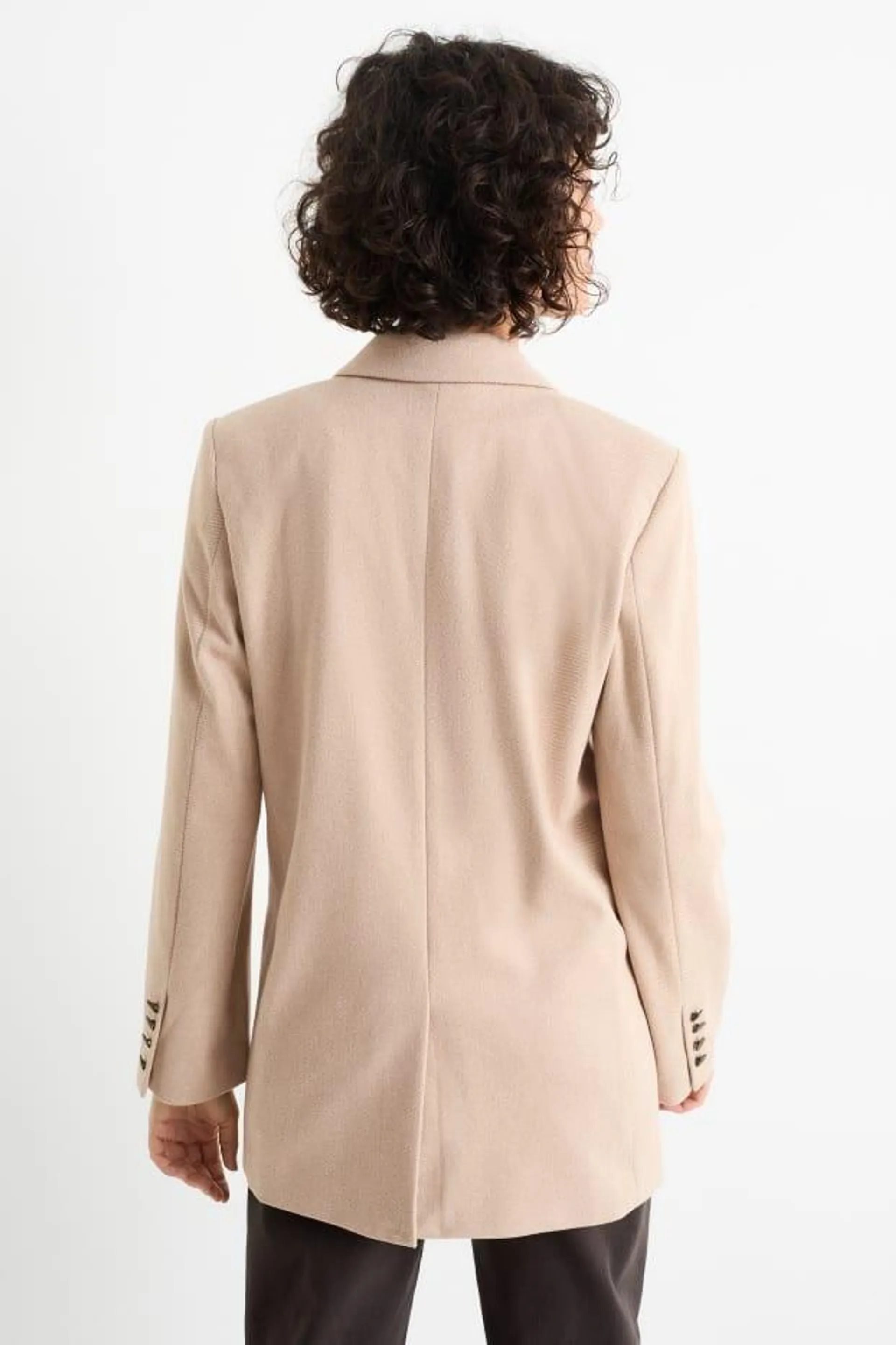 Lange oversized blazer - met patroon