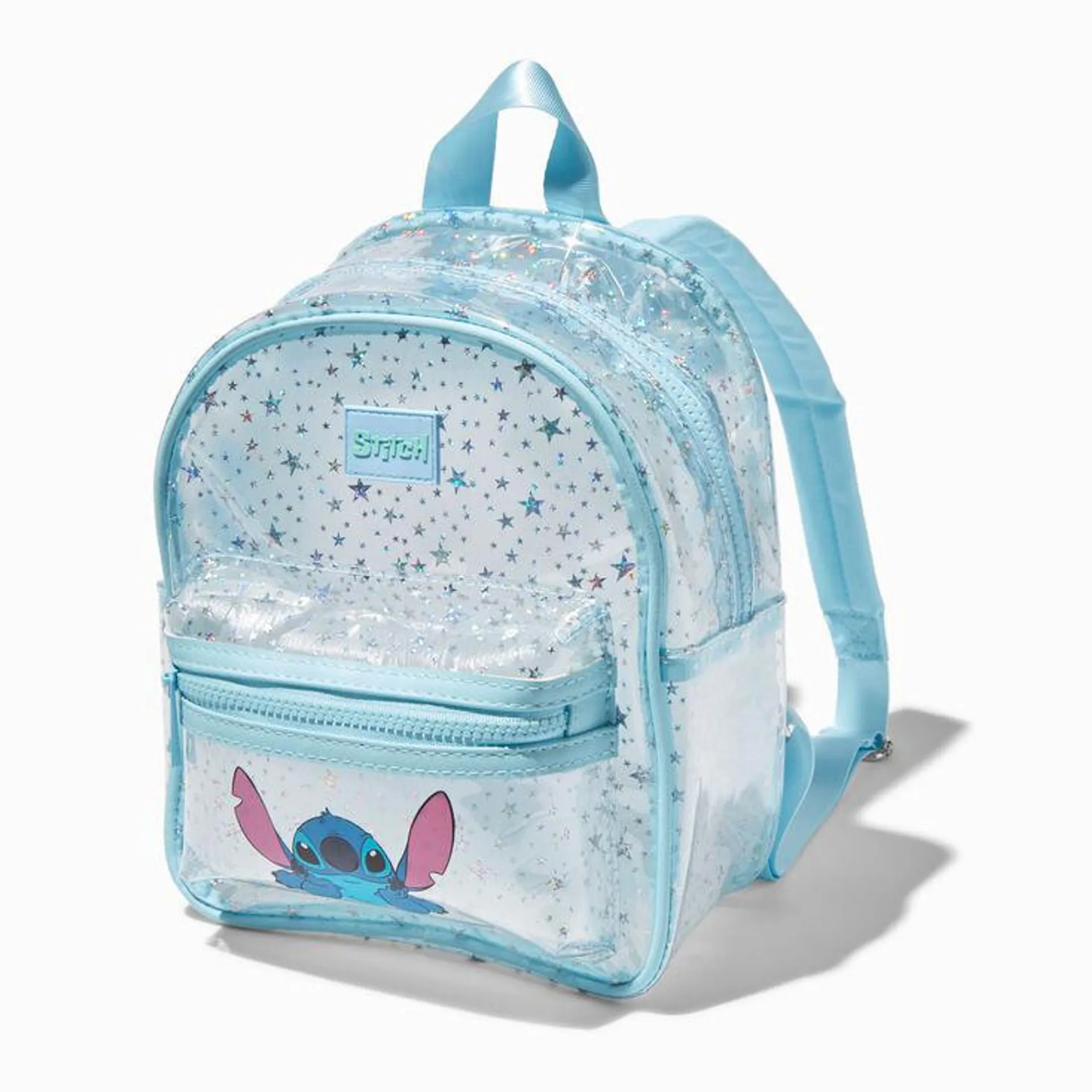 Disney Stitch Clear Glitter Stars Mini Backpack