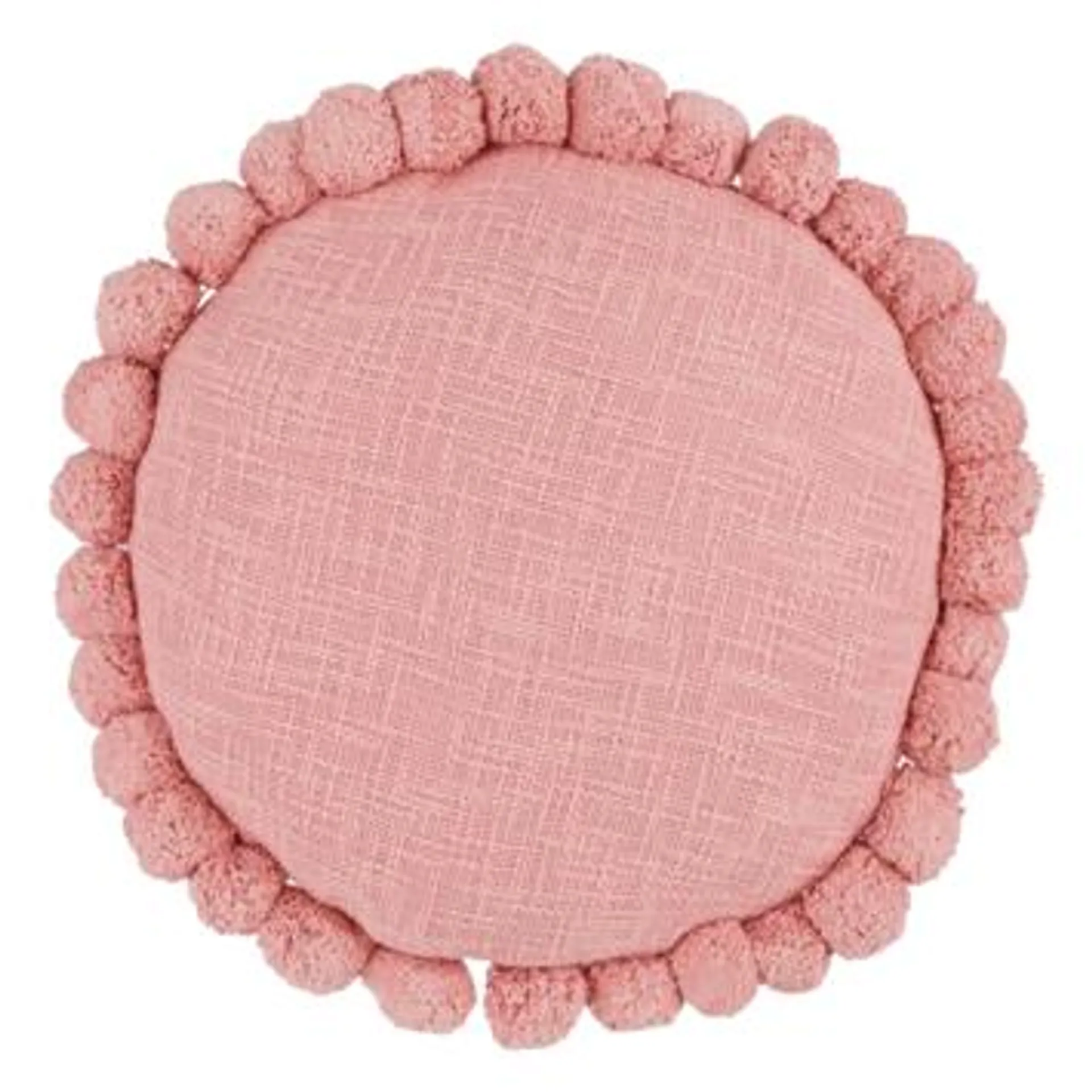 Sierkussen Pompom - H10 x ø40 cm - Roze