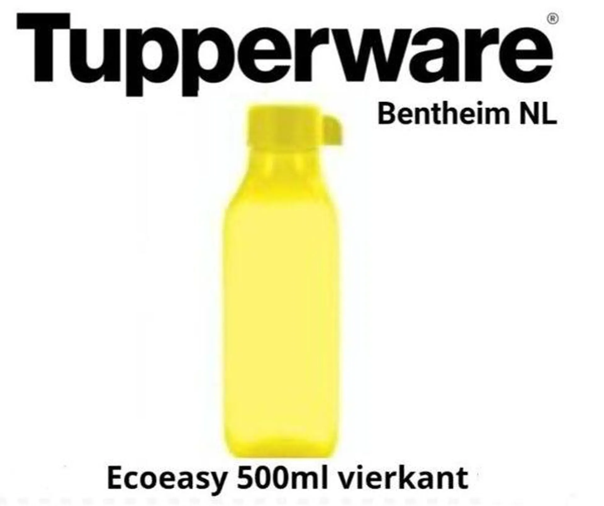 Tupperware Ecofles 500 Vierkant Geel