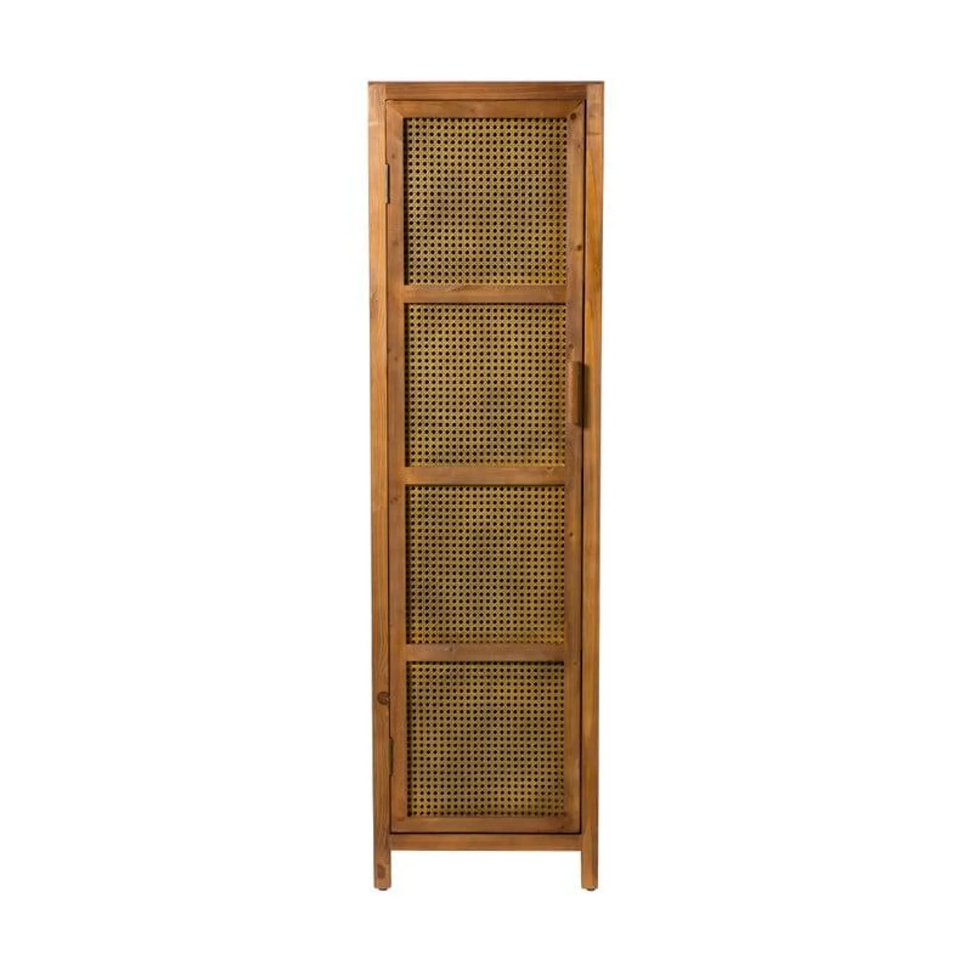 Webbing kast smal Bandung - bruin - 160.5x45x40.5 cm