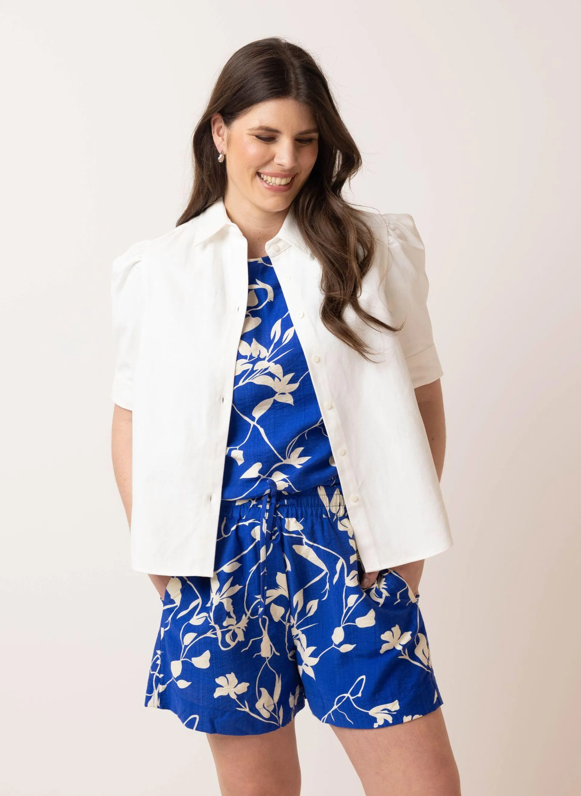 Off-white denim blouse