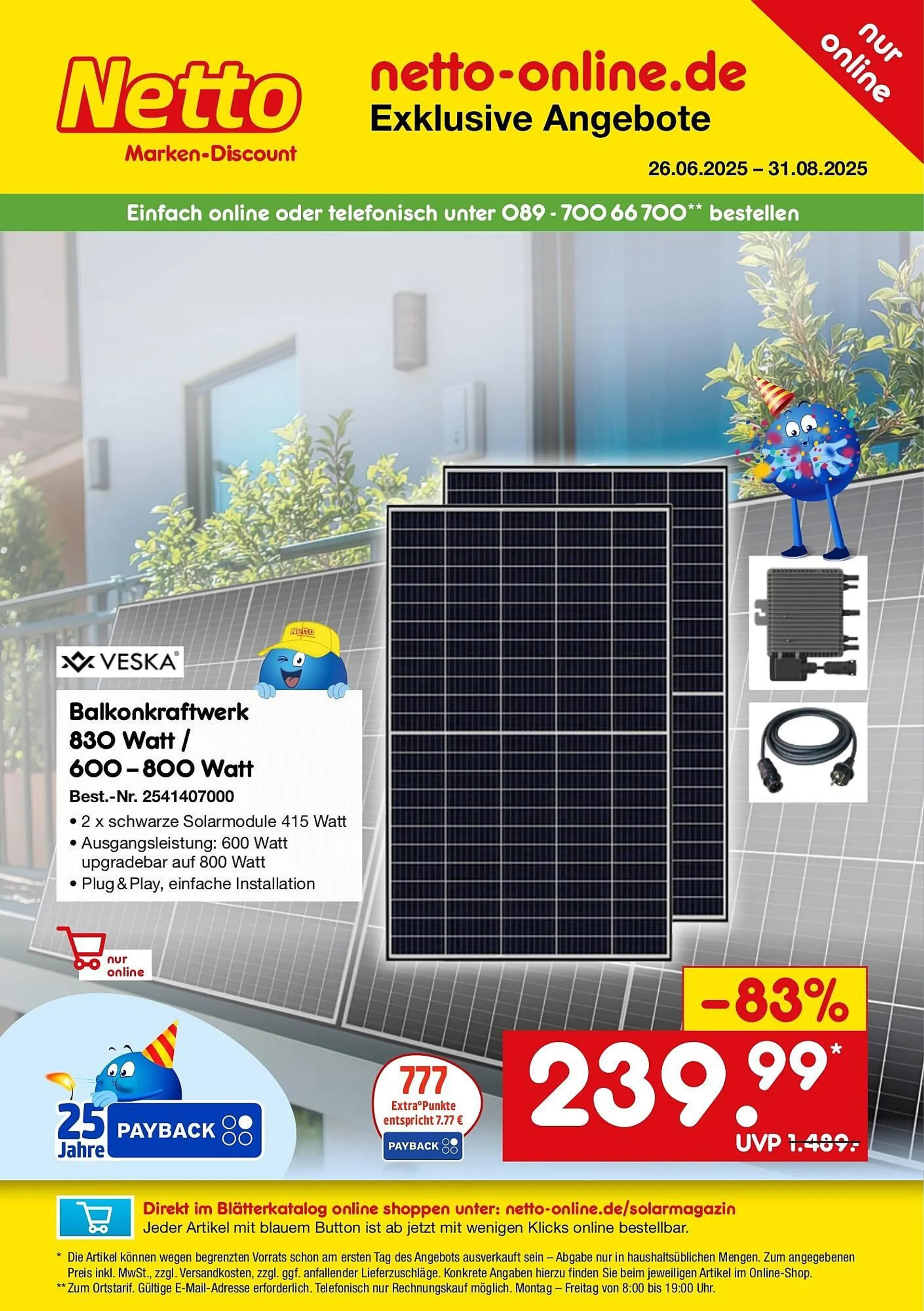 Netto Marken-Discount DE folder van 26 juni tot 31 augustus 2025 - Folder pagina 1