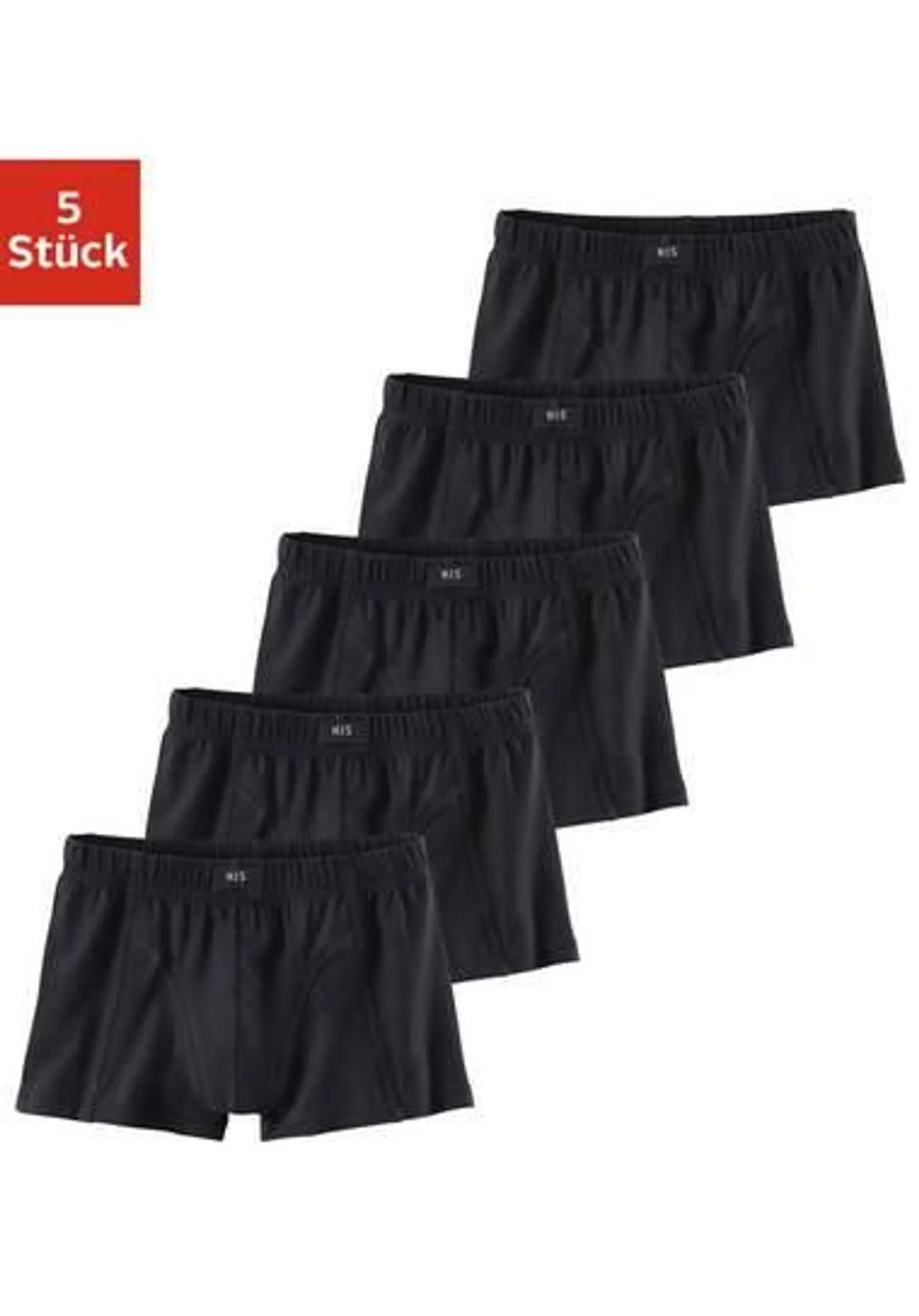 H.I.S Boxershort voor jongens, in verschillende kleuren of slechts zwart (set, 5 stuks)