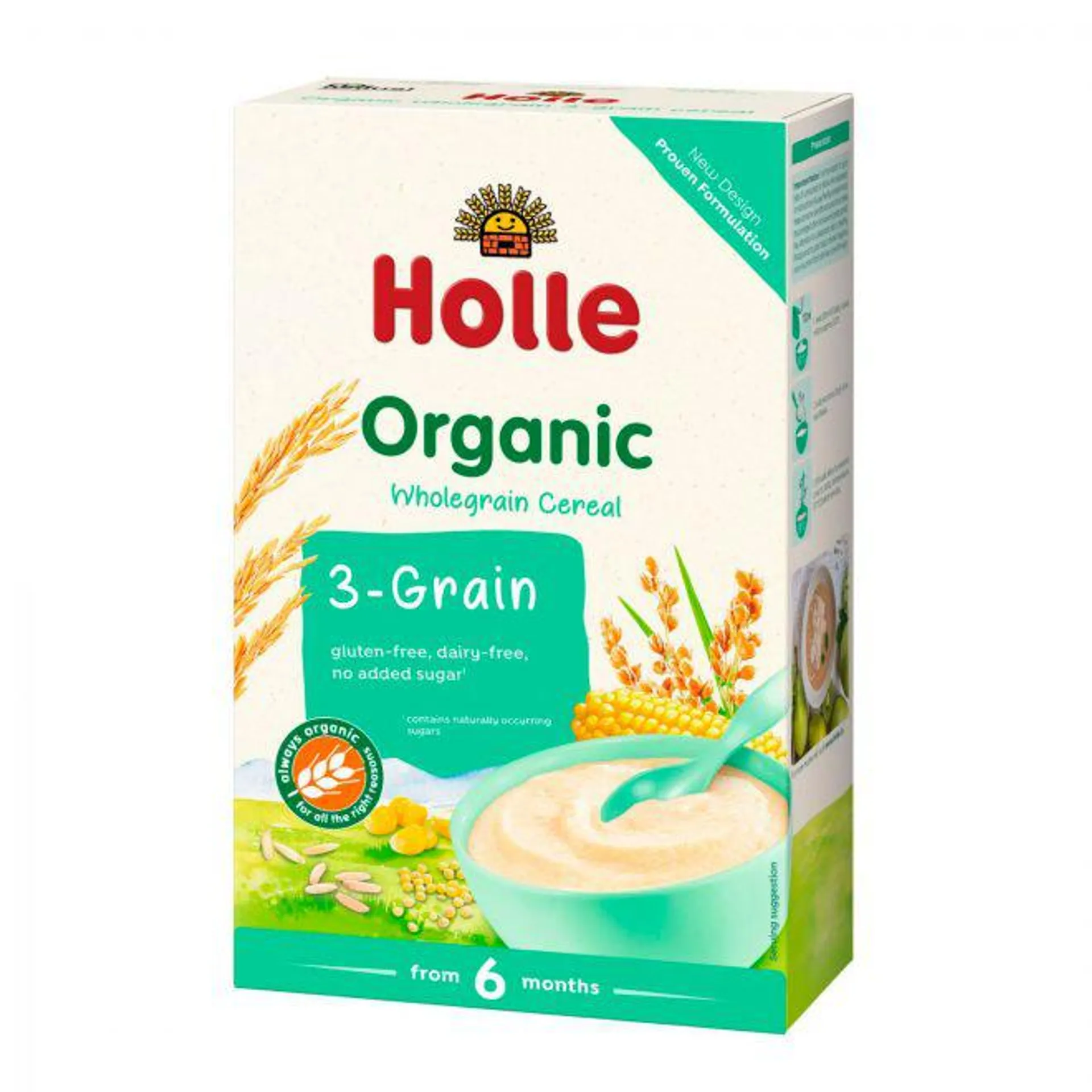 Holle økologisk 3-korn grøt 250 g