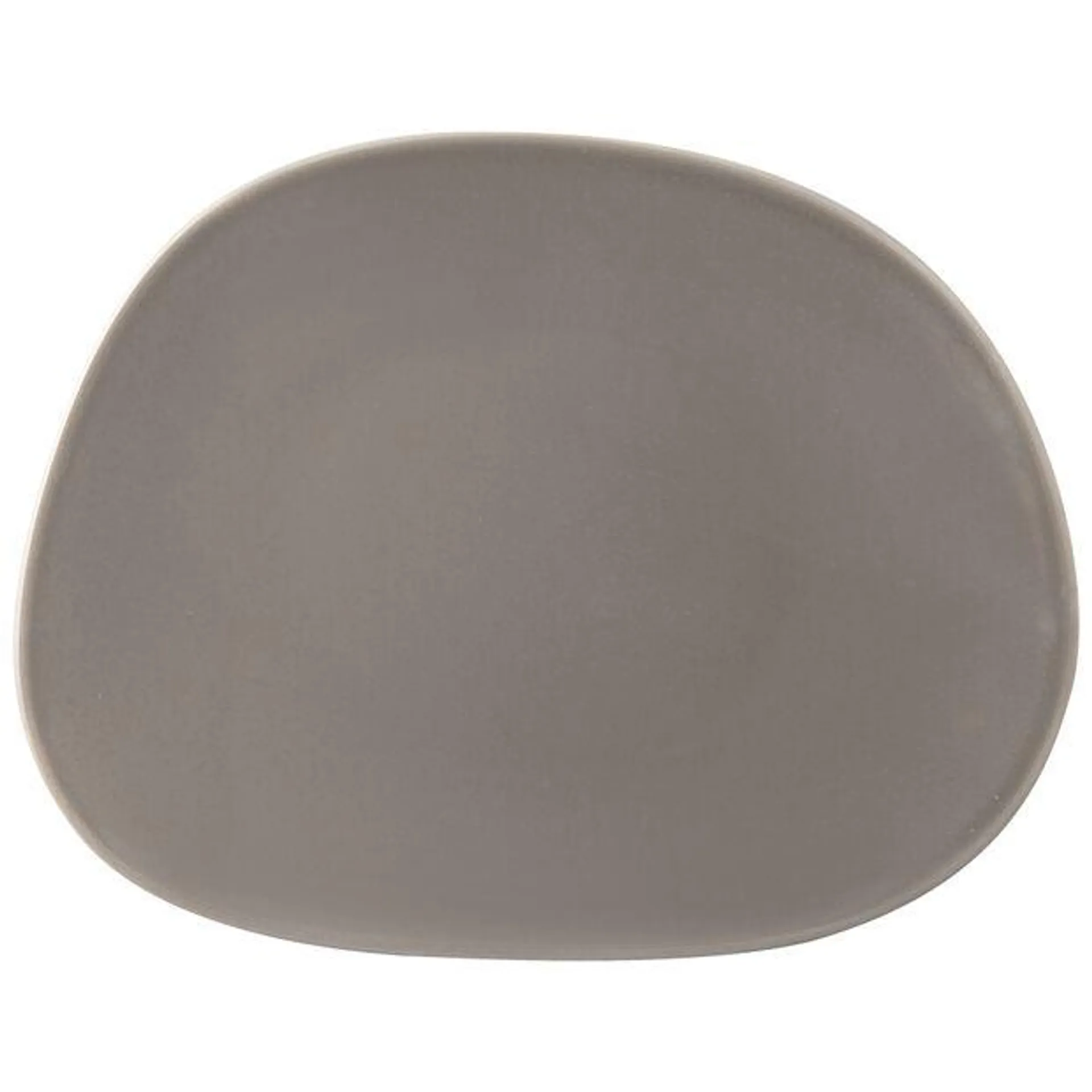 Organic Taupe breakfast plate 21x17x2cm