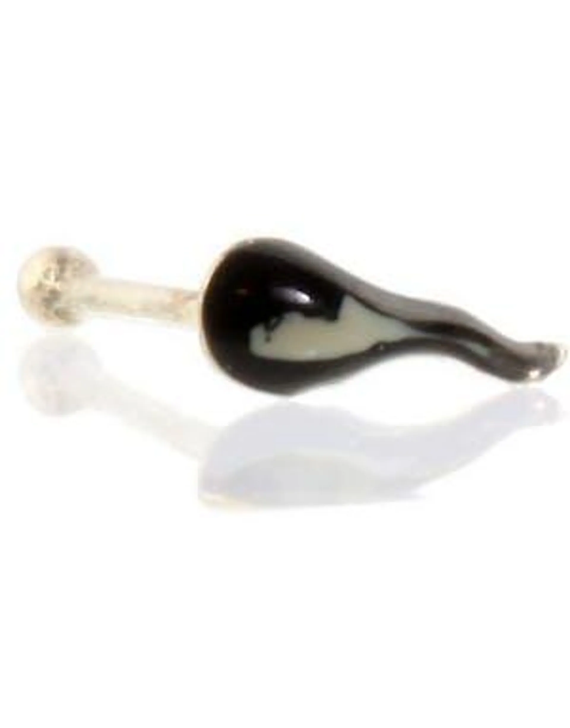 Tadpole Black - Nesepiercing i Ekte Sølv 925S