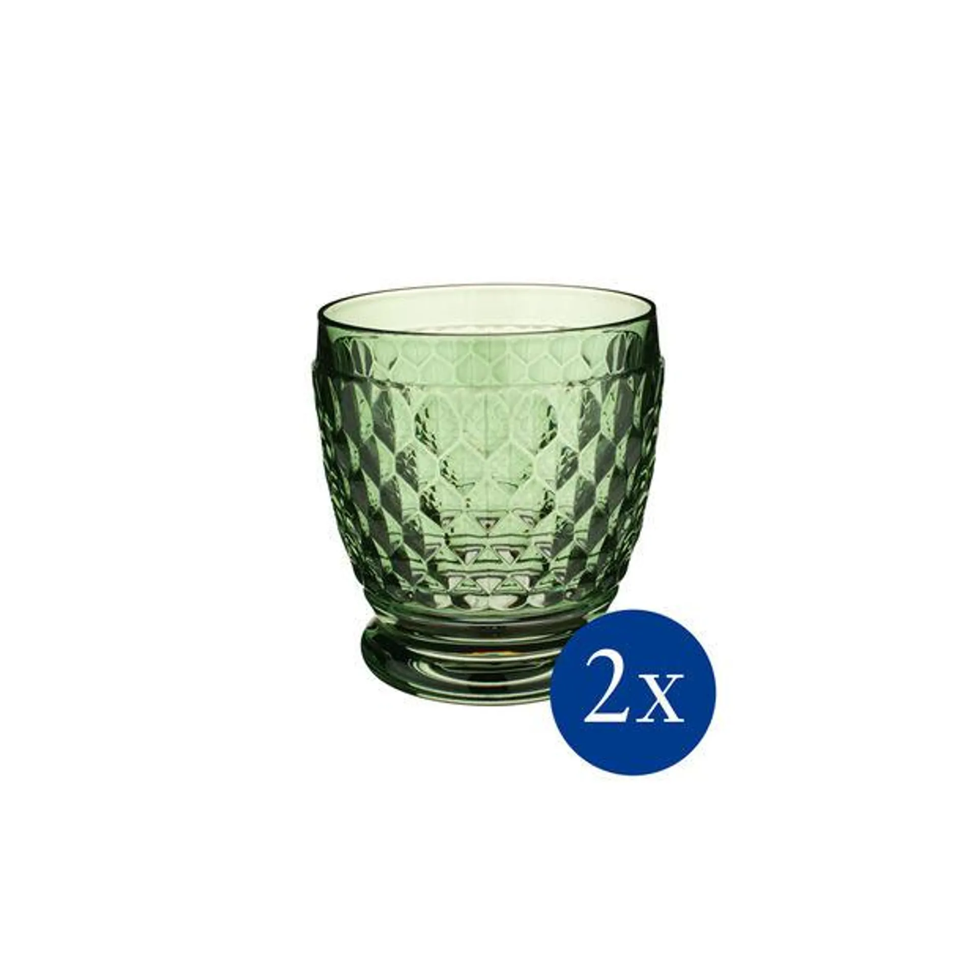 Boston Coloured tumbler, green, 2 pcs.