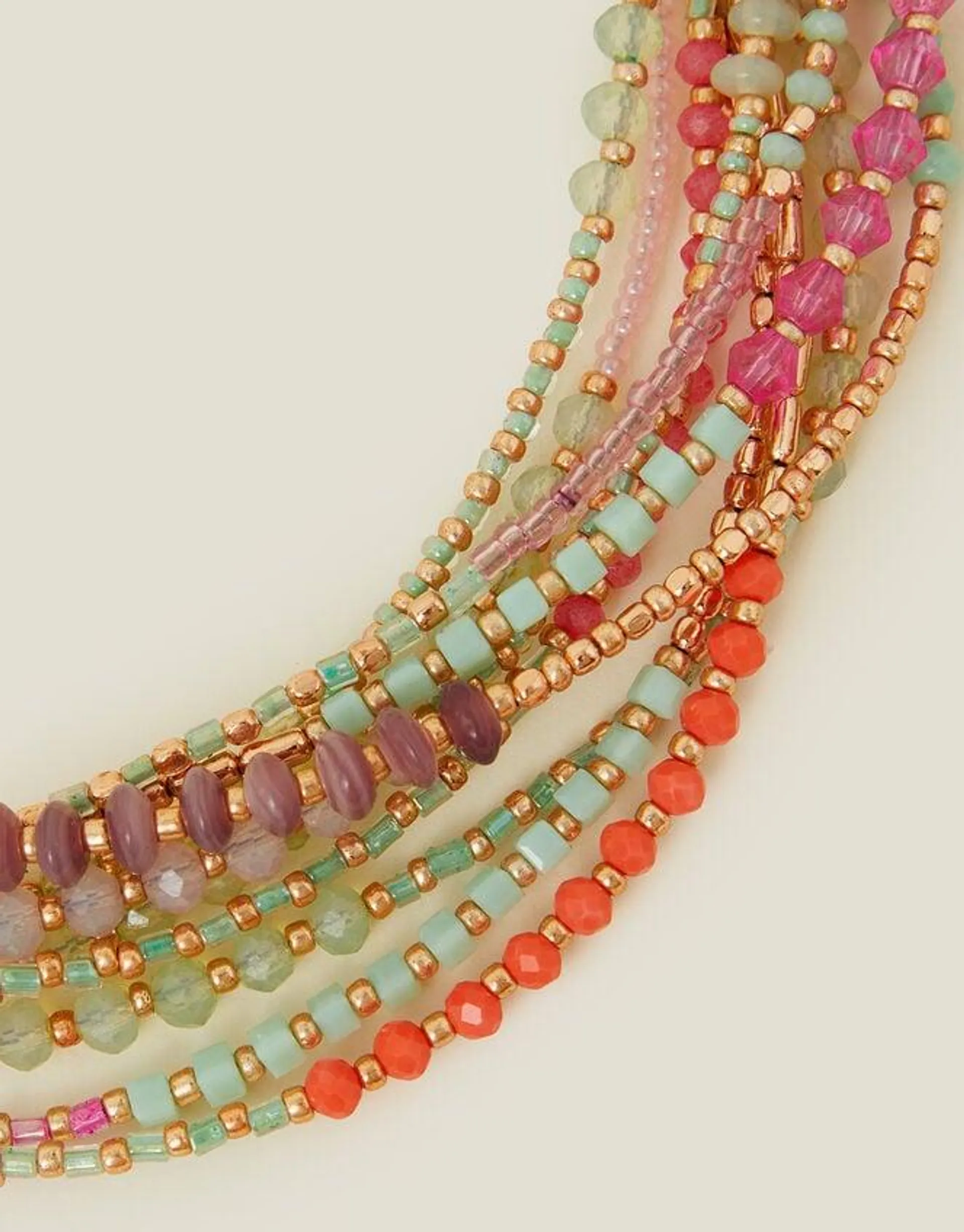 Layered Beaded Collar Necklace