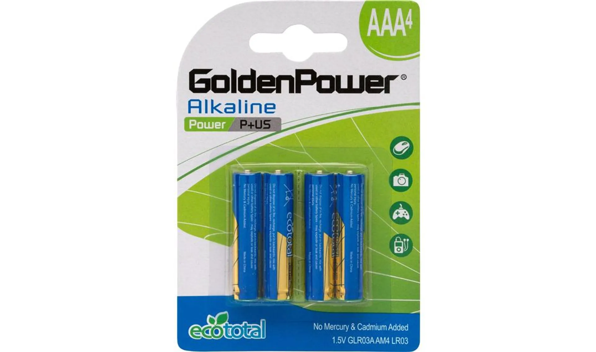 Alkaline batteri AAA LR03 4-pakk