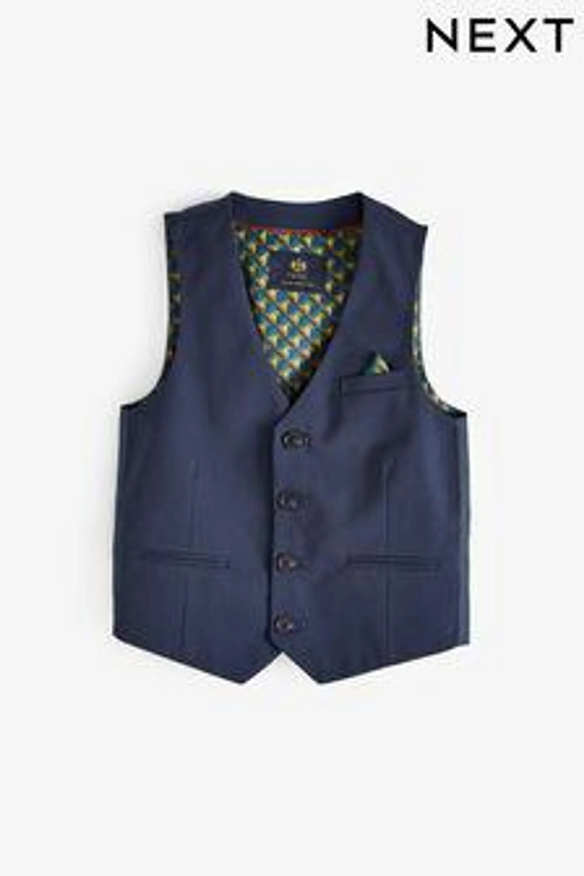 Navy Blue Stand Alone Waistcoat (12mths-16yrs)