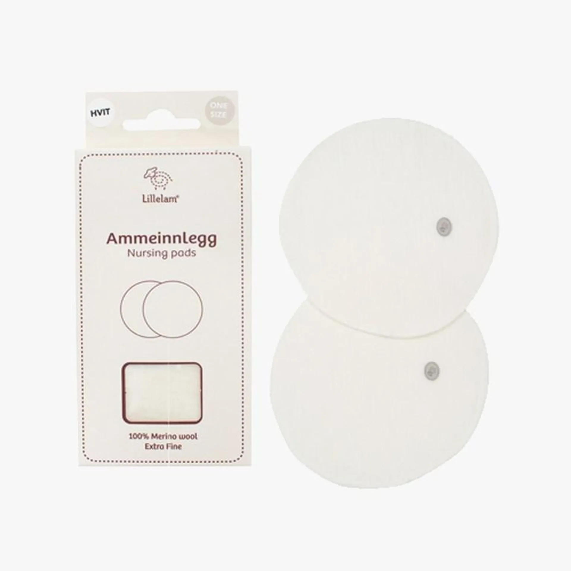 Ammeinnlegg ull, white