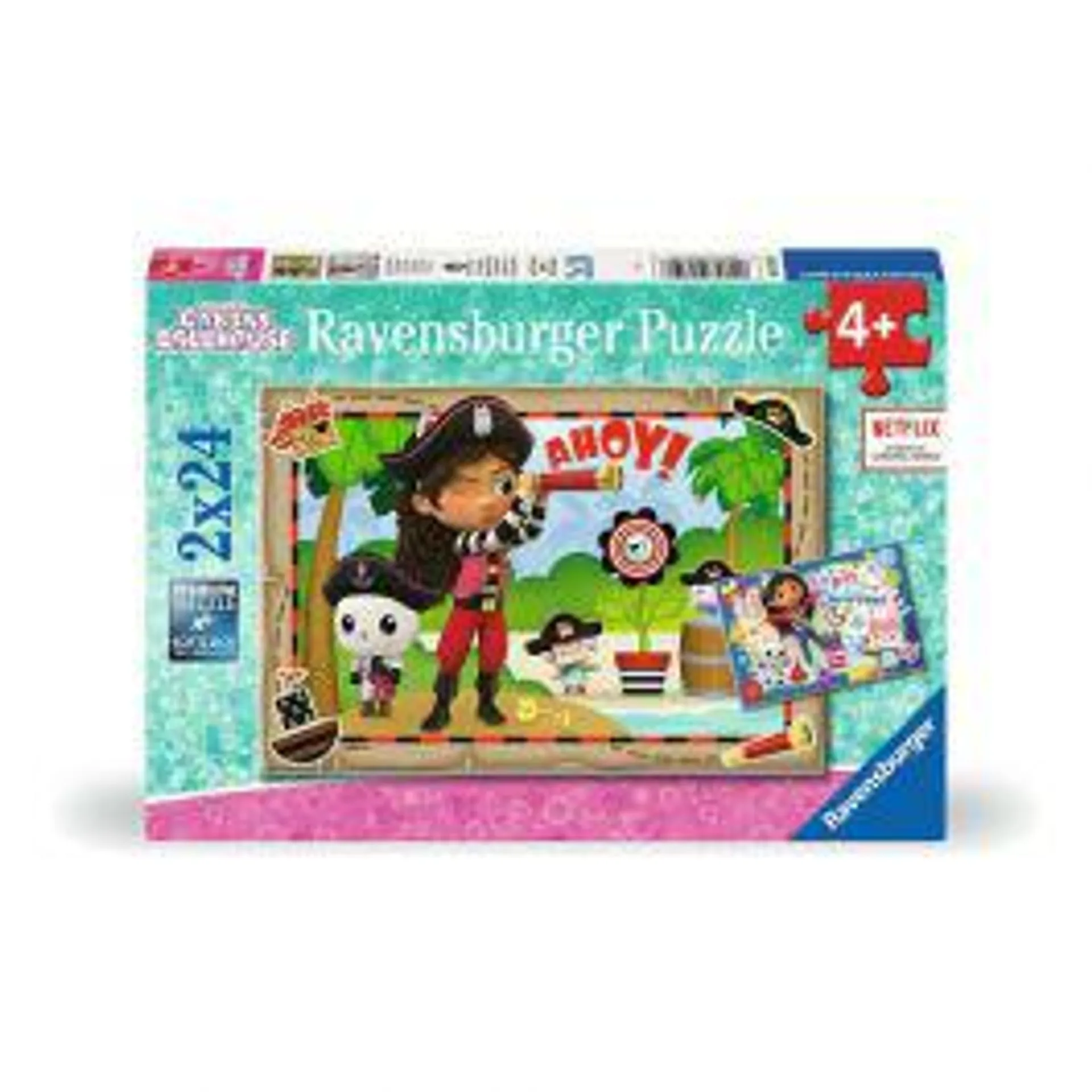 Ravensburger Puslespill 2x24 Brikker - Gabby's Dukkehus: Pirat