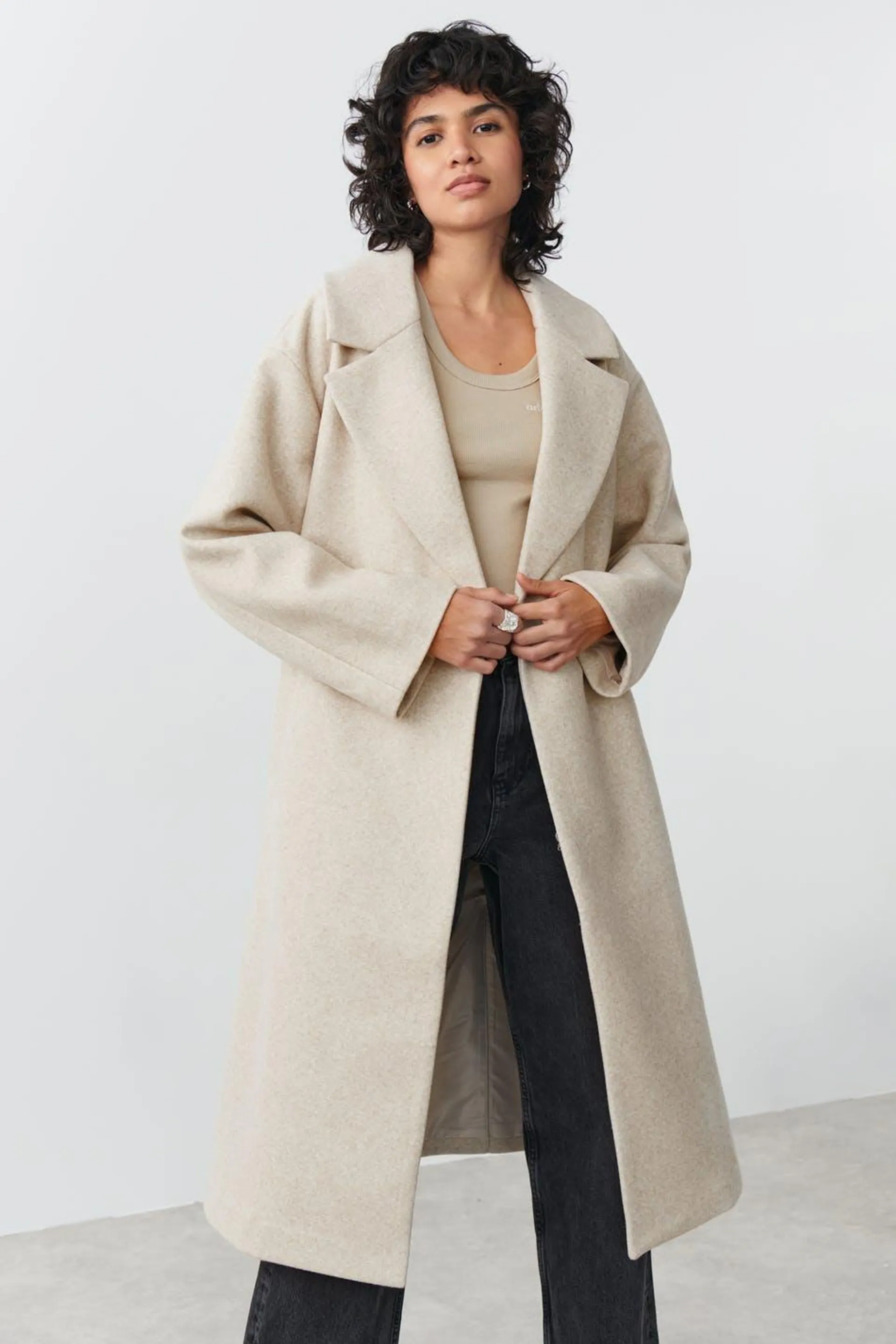 Long belted coat